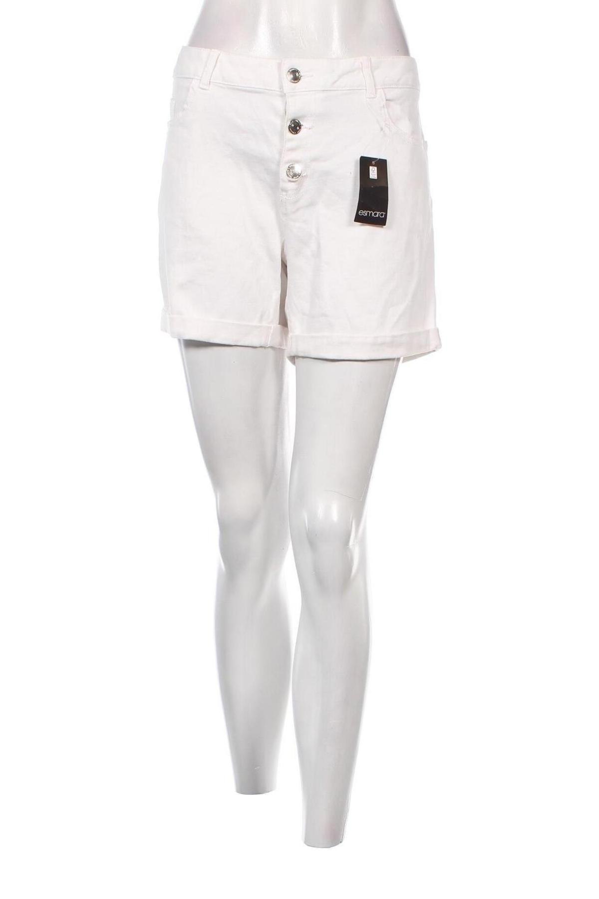 Pantaloni scurți de femei Esmara, Mărime XL, Culoare Alb, Preț 40,79 Lei