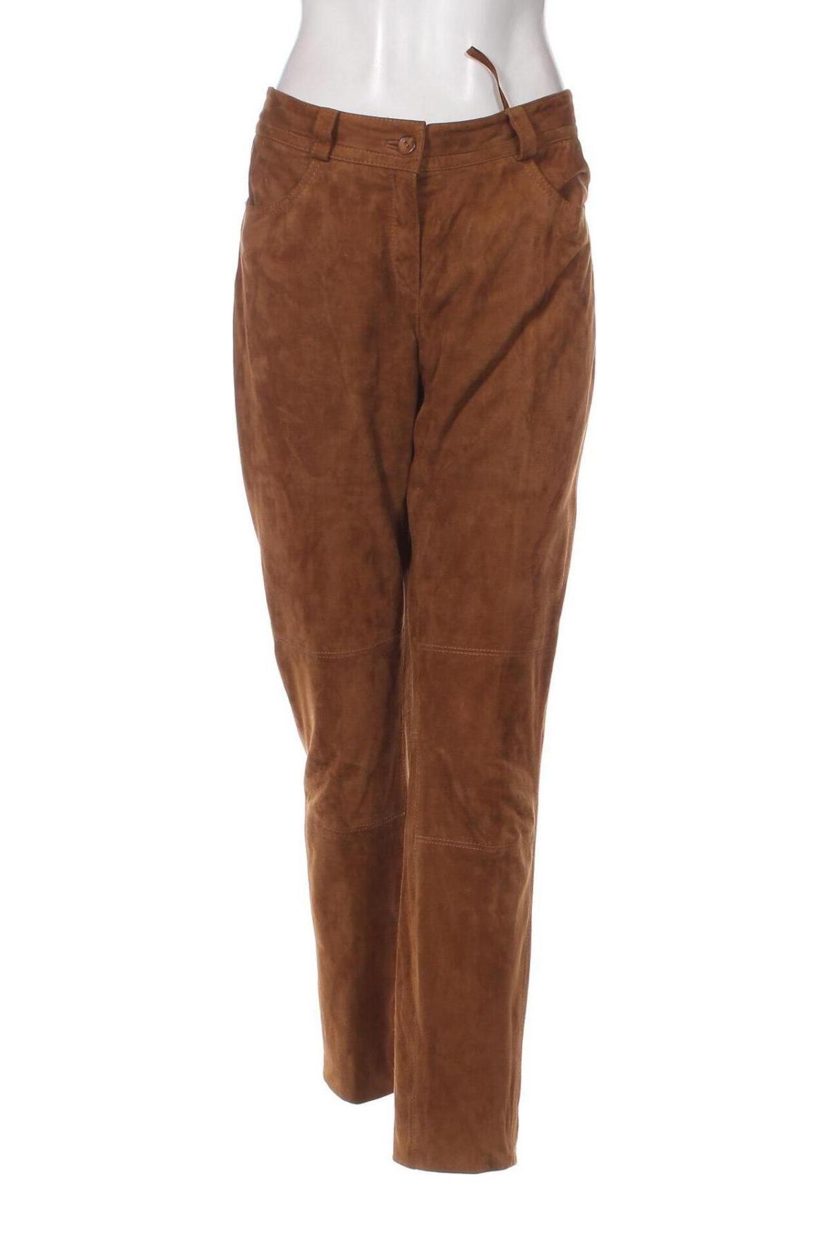 Pantaloni de piele pentru damă Basler, Mărime L, Culoare Maro, Preț 225,61 Lei