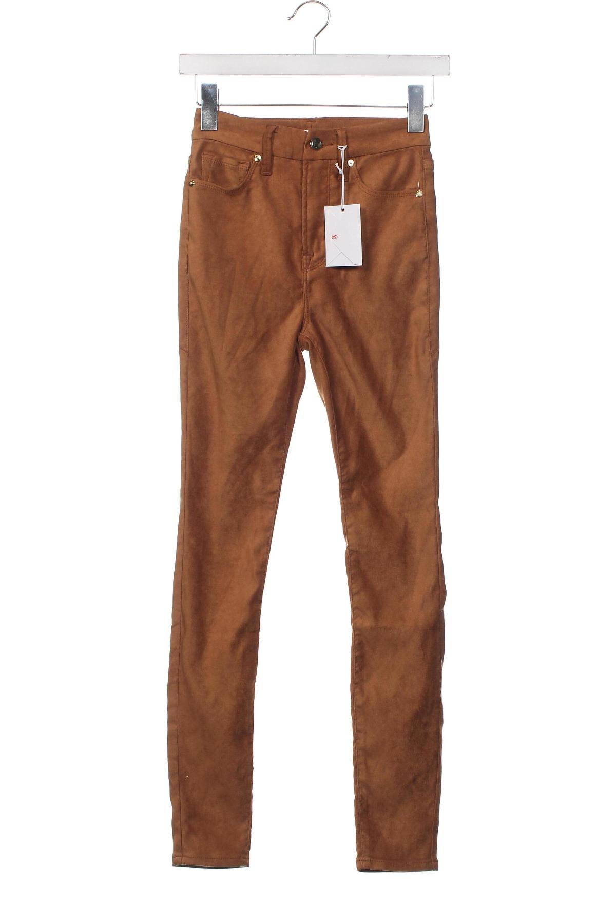 Pantaloni de femei Good American, Mărime XS, Culoare Maro, Preț 72,04 Lei