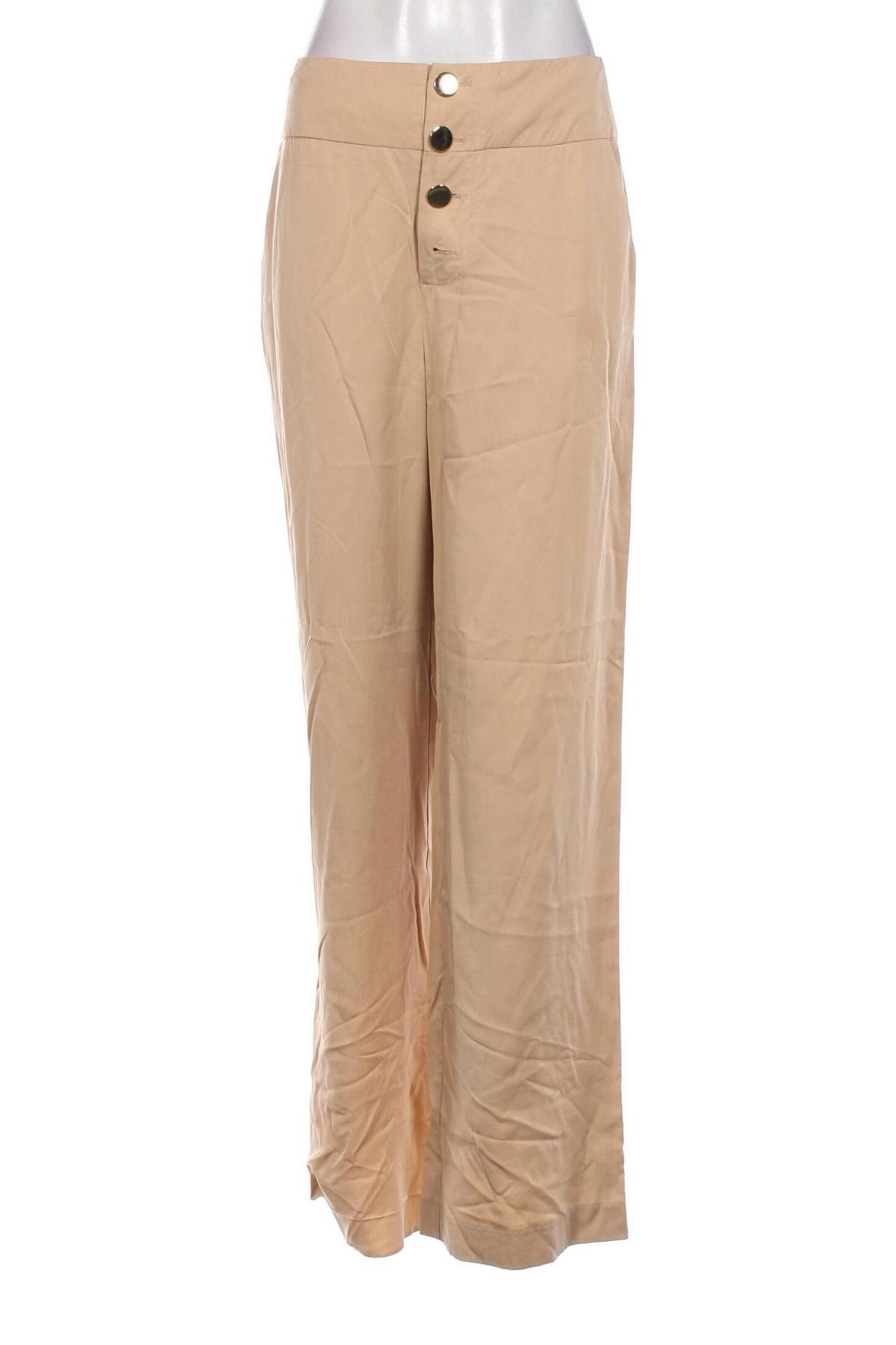 Dámské kalhoty  Naf Naf, Velikost M, Barva Béžová, Cena  353,00 Kč