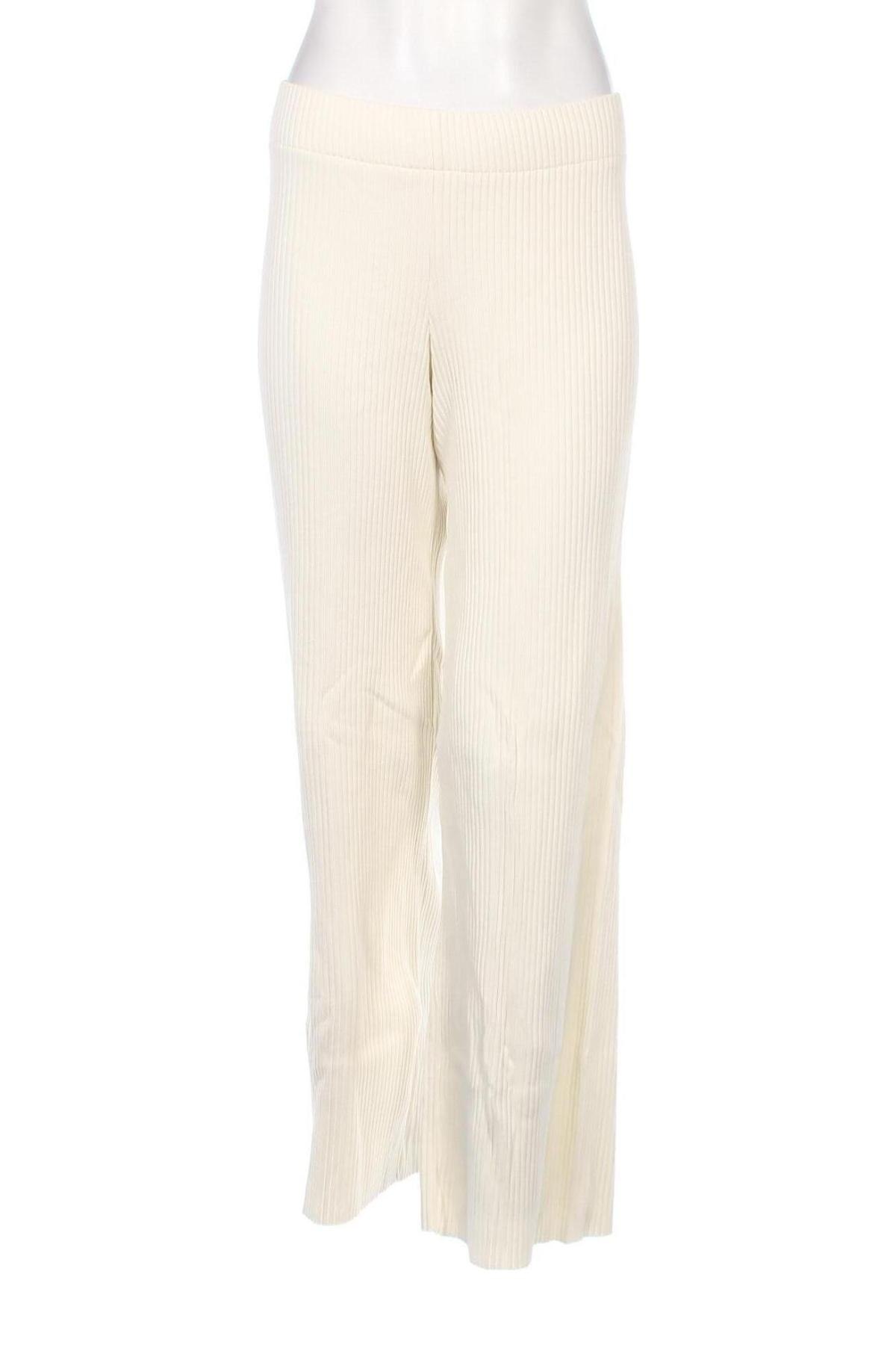 Pantaloni de femei Weekday, Mărime M, Culoare Ecru, Preț 48,55 Lei