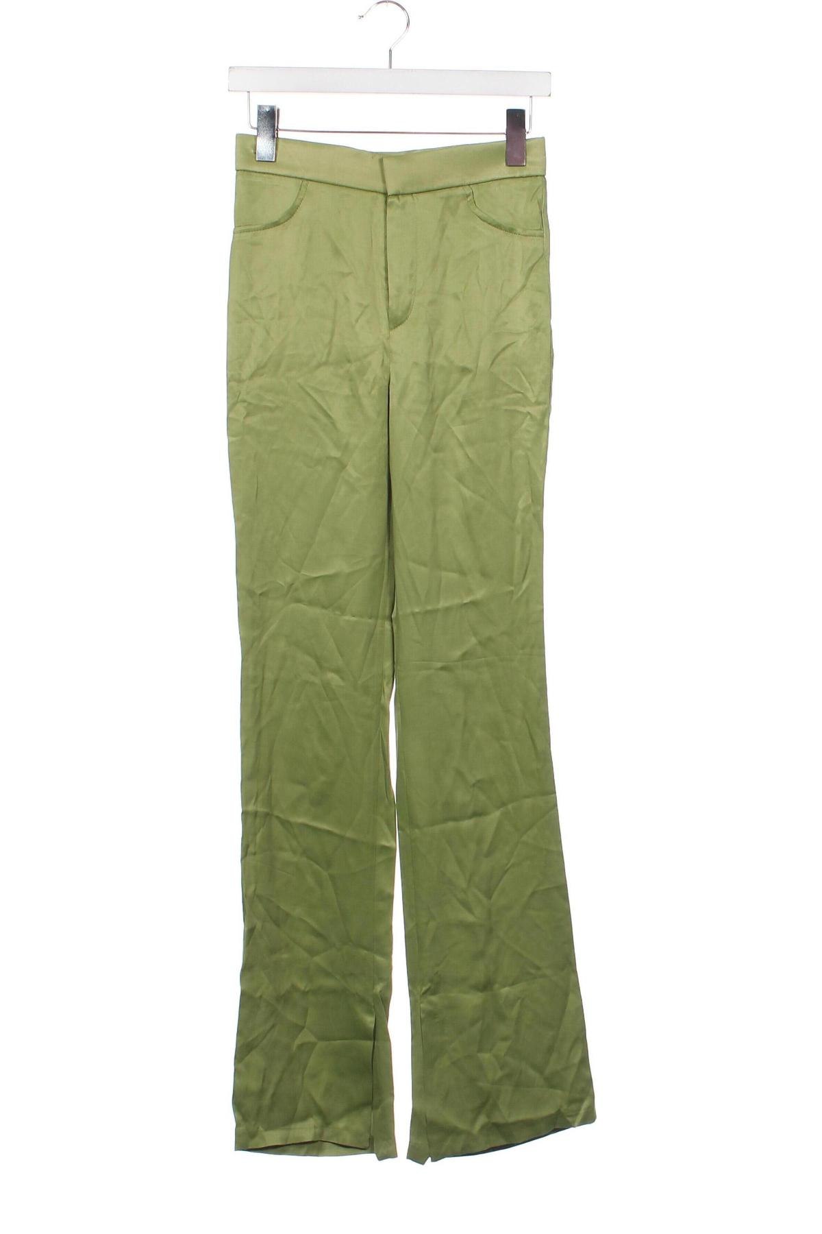 Pantaloni de femei Zara, Mărime S, Culoare Verde, Preț 177,63 Lei
