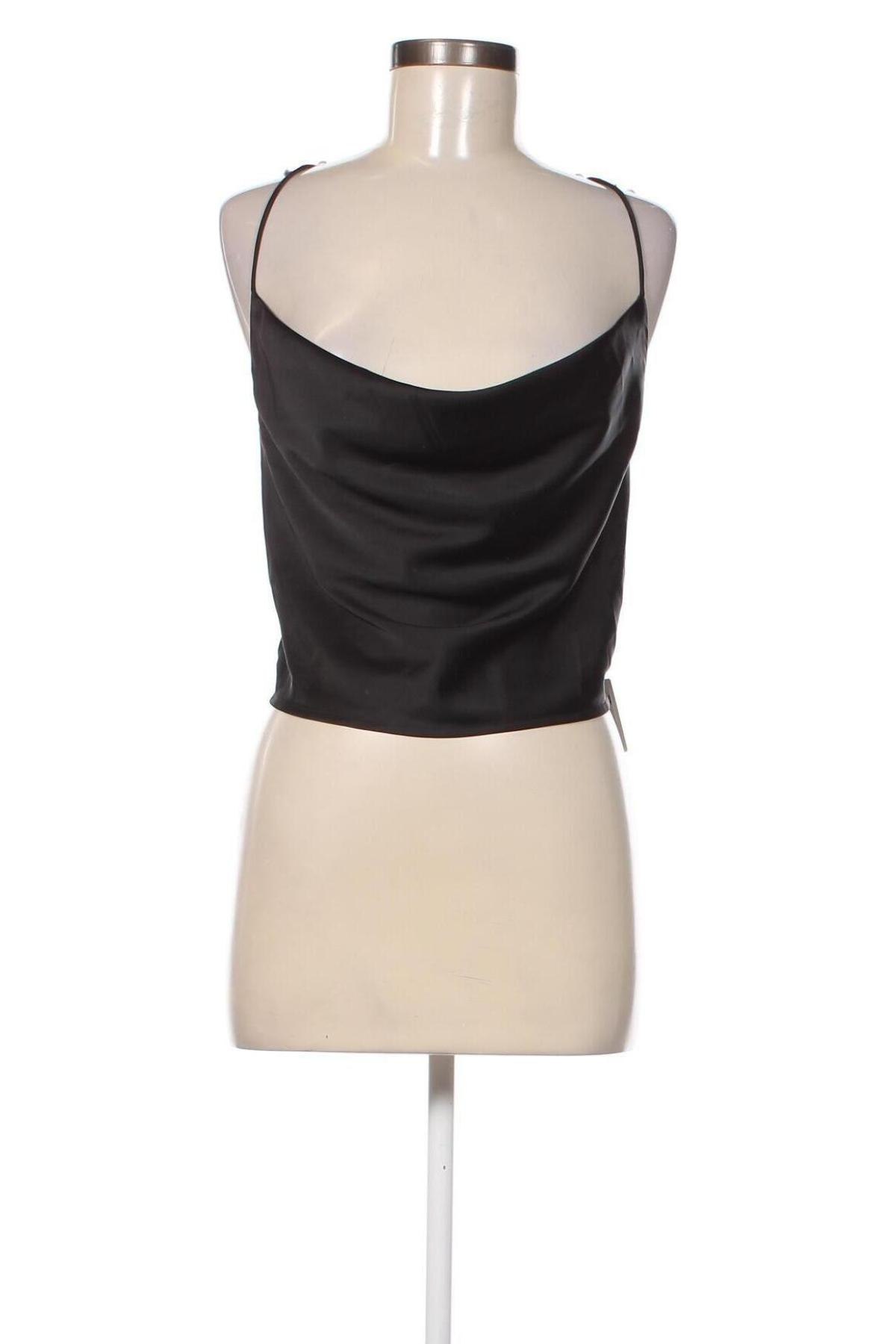 Γυναικείο αμάνικο μπλουζάκι Gina Tricot, Μέγεθος L, Χρώμα Μαύρο, Τιμή 5,15 €