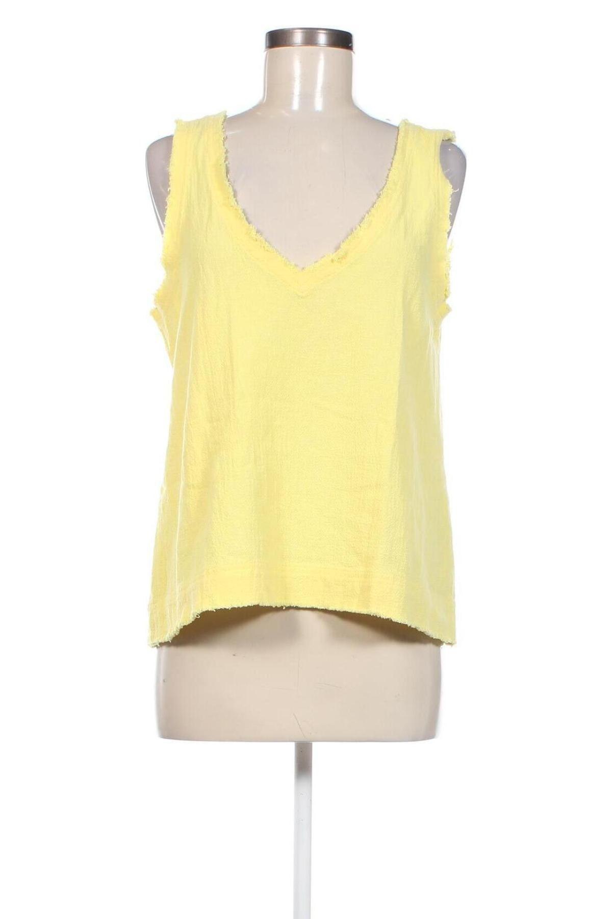 Γυναικείο αμάνικο μπλουζάκι Lefties, Μέγεθος L, Χρώμα Κίτρινο, Τιμή 4,98 €