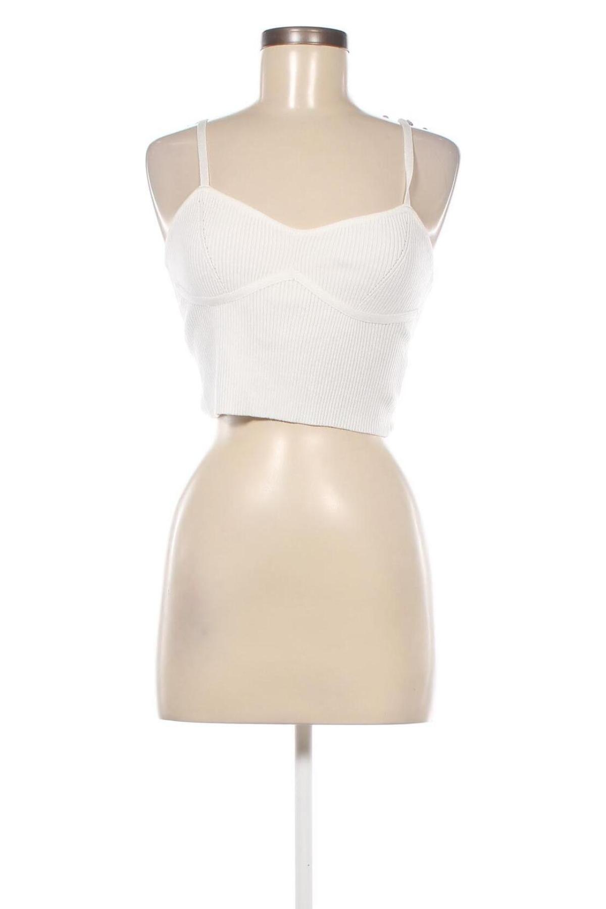 Γυναικείο αμάνικο μπλουζάκι Missguided, Μέγεθος M, Χρώμα Λευκό, Τιμή 9,52 €