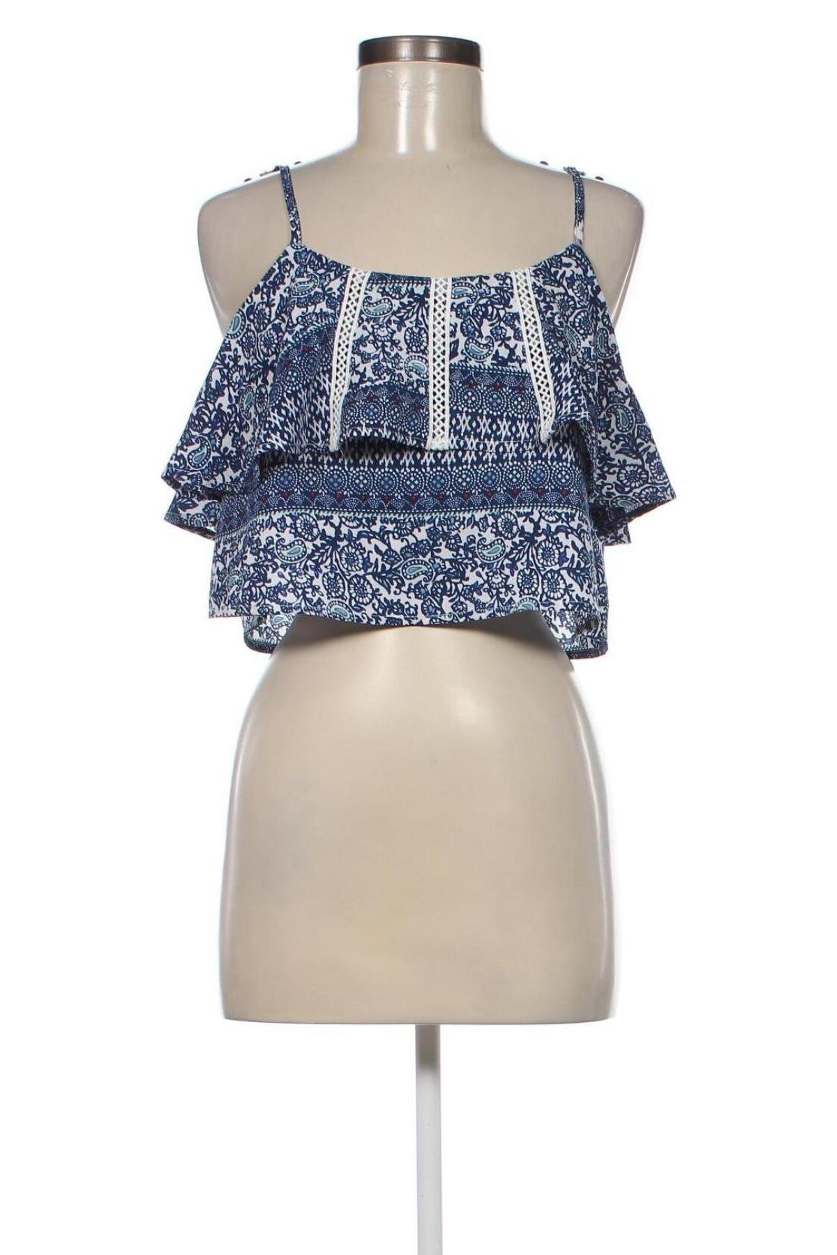Γυναικείο αμάνικο μπλουζάκι Missguided, Μέγεθος M, Χρώμα Μπλέ, Τιμή 2,41 €