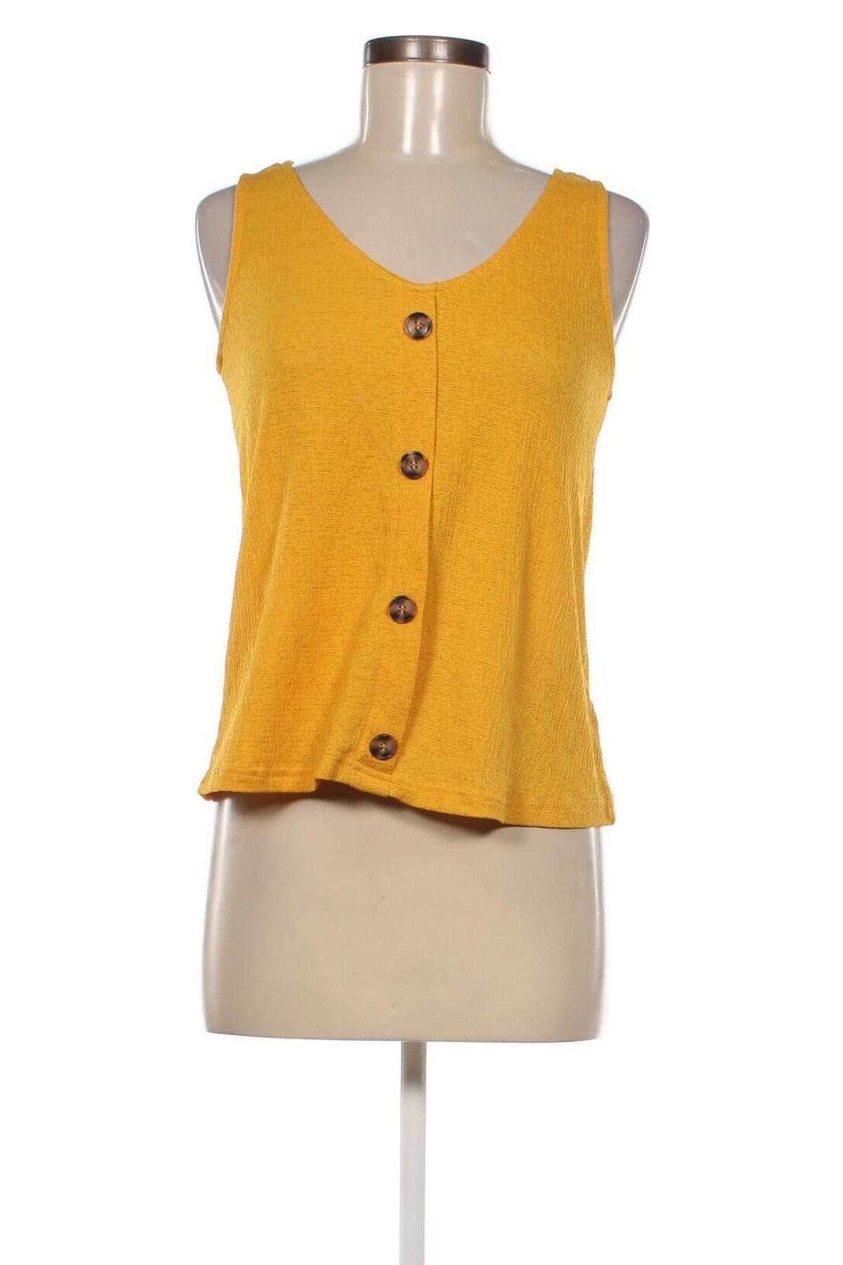 Γυναικείο αμάνικο μπλουζάκι Takko Fashion, Μέγεθος XS, Χρώμα Κίτρινο, Τιμή 6,65 €