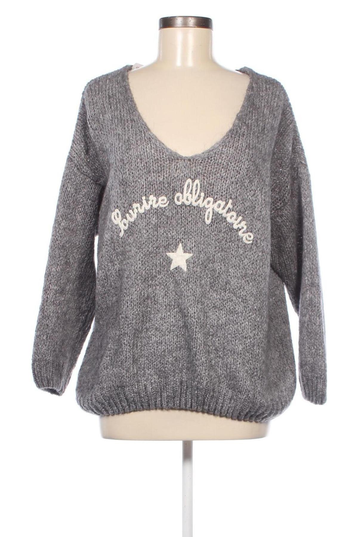 Γυναικείο πουλόβερ, Μέγεθος XL, Χρώμα Γκρί, Τιμή 5,01 €