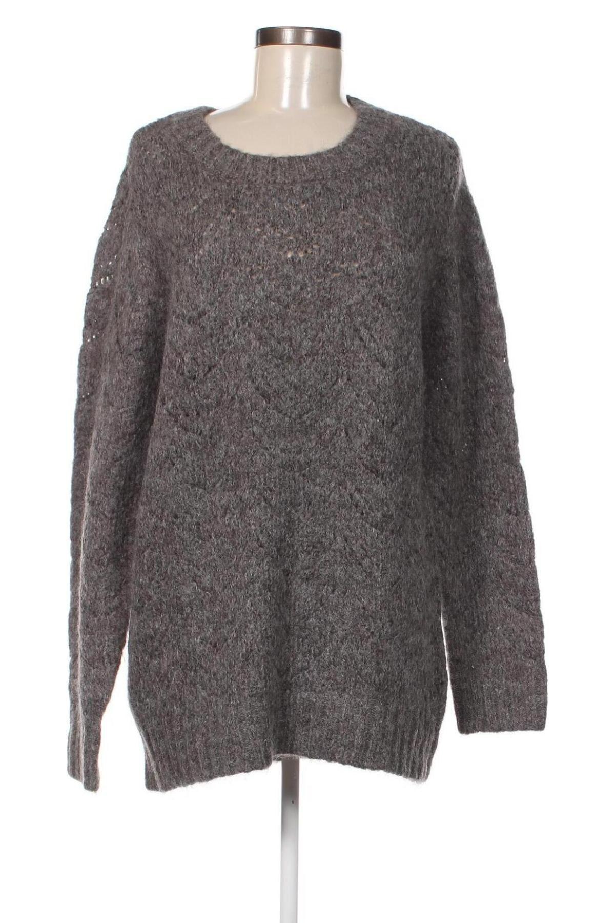 Γυναικείο πουλόβερ Pieces, Μέγεθος L, Χρώμα Γκρί, Τιμή 10,02 €