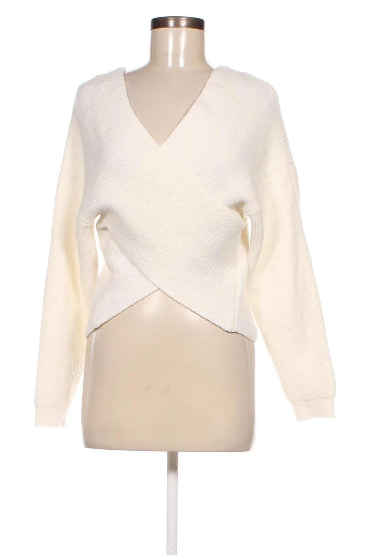 Γυναικείο πουλόβερ Pieces, Μέγεθος L, Χρώμα Λευκό, Τιμή 11,41 €
