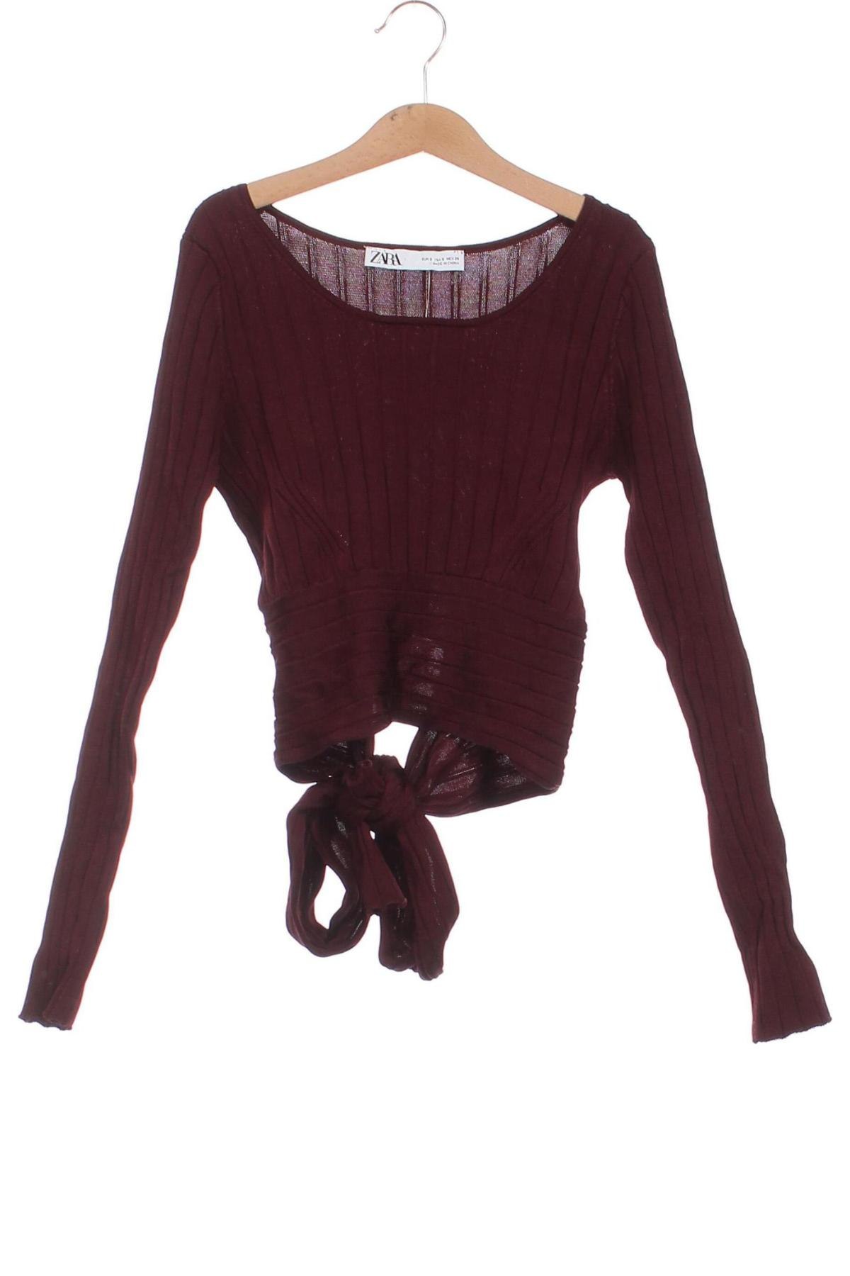 Дамски пуловер Zara, Размер S, Цвят Червен, Цена 11,14 лв.