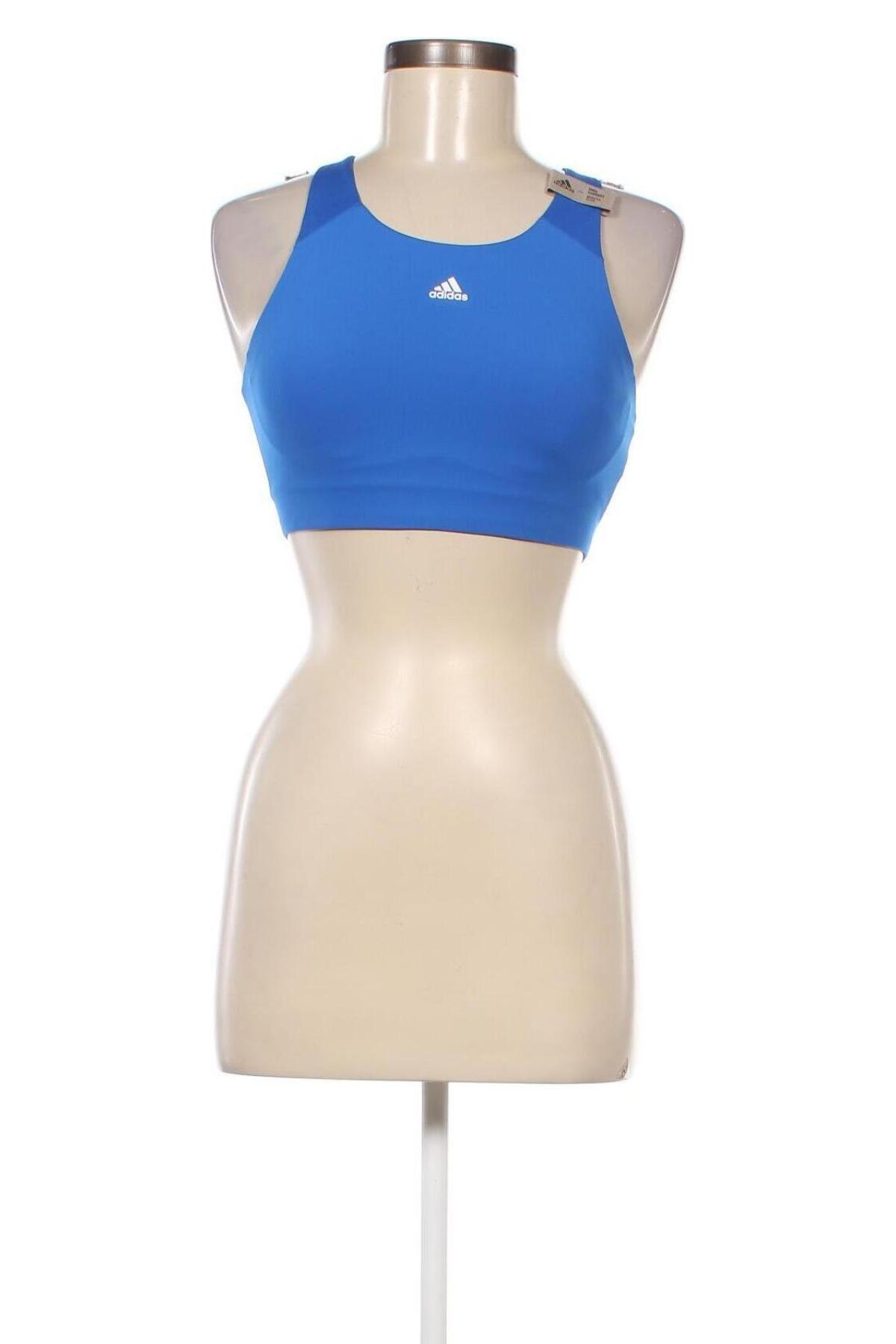 Γυναίκειο αθλητικό τοπ Adidas, Μέγεθος S, Χρώμα Μπλέ, Τιμή 35,25 €