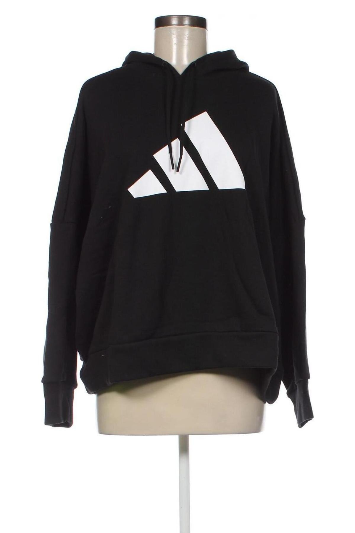 Γυναικείο φούτερ Adidas, Μέγεθος 3XL, Χρώμα Μαύρο, Τιμή 19,45 €