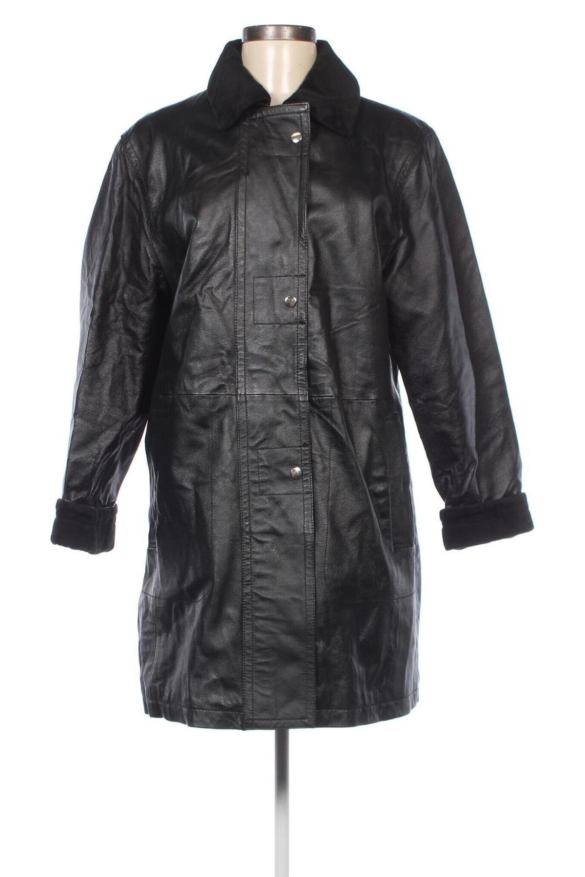 Damen Lederjacke, Größe S, Farbe Schwarz, Preis 14,89 €