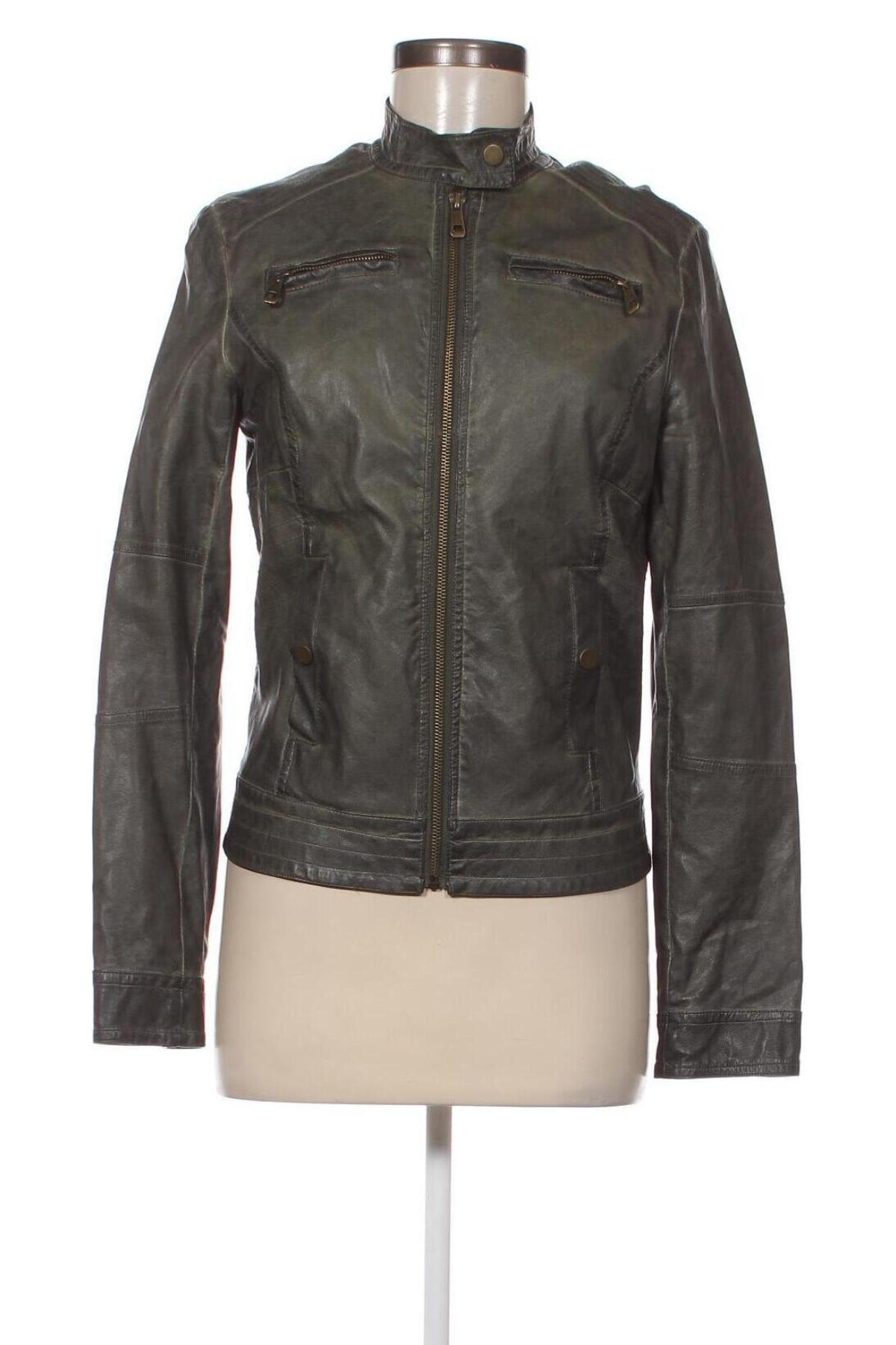 Dámska kožená bunda  Be Cool, Veľkosť S, Farba Zelená, Cena  17,17 €