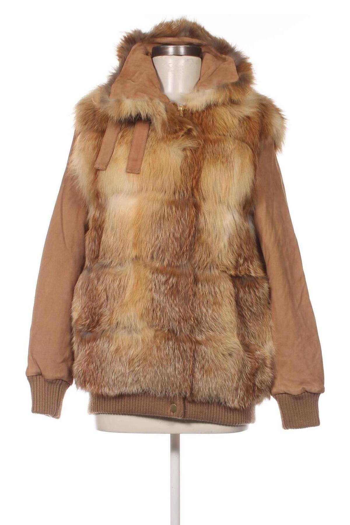 Δερμάτινο γυναικείο παλτό BelAir, Μέγεθος S, Χρώμα  Μπέζ, Τιμή 145,36 €
