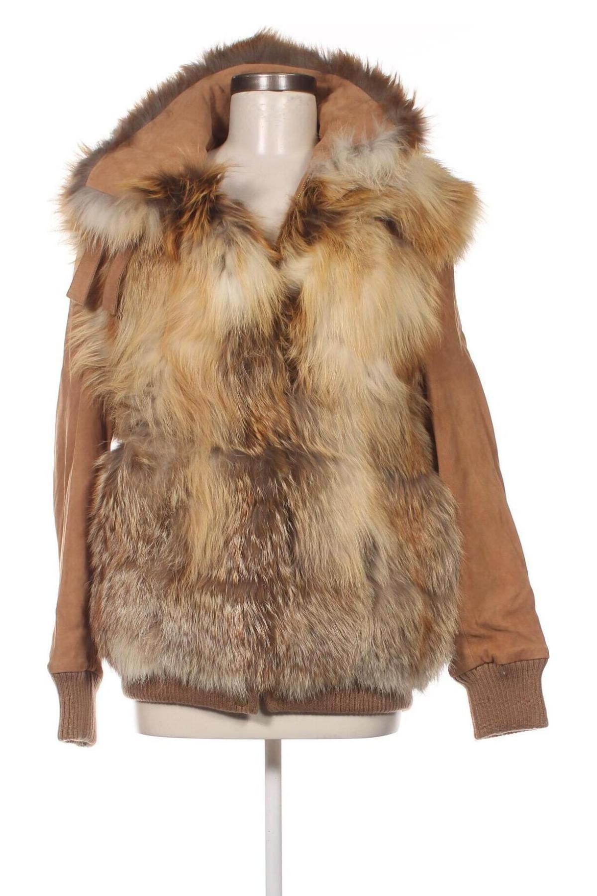Δερμάτινο γυναικείο παλτό BelAir, Μέγεθος M, Χρώμα  Μπέζ, Τιμή 145,36 €