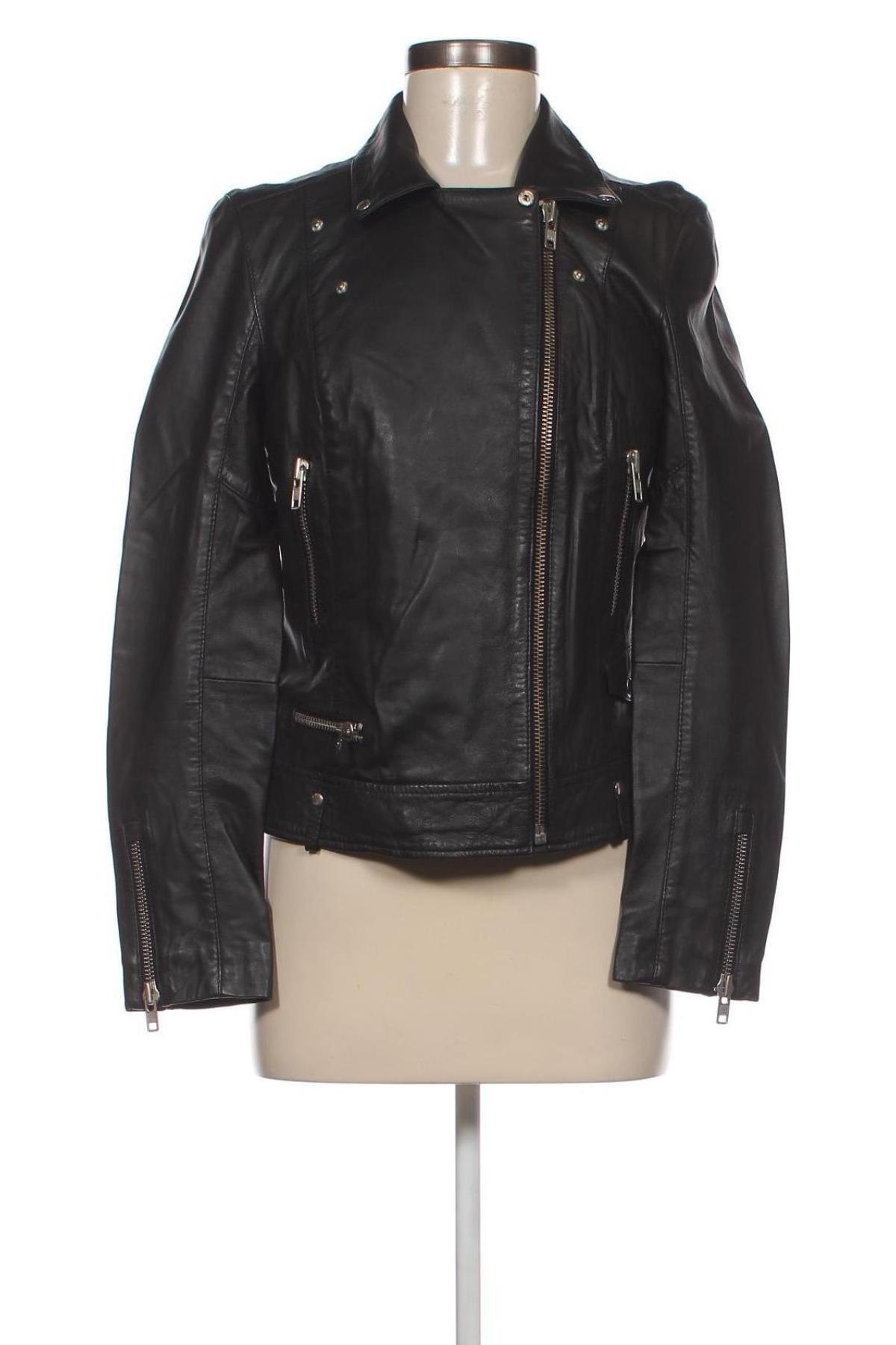 Dámska kožená bunda  Naf Naf, Veľkosť M, Farba Čierna, Cena  49,48 €