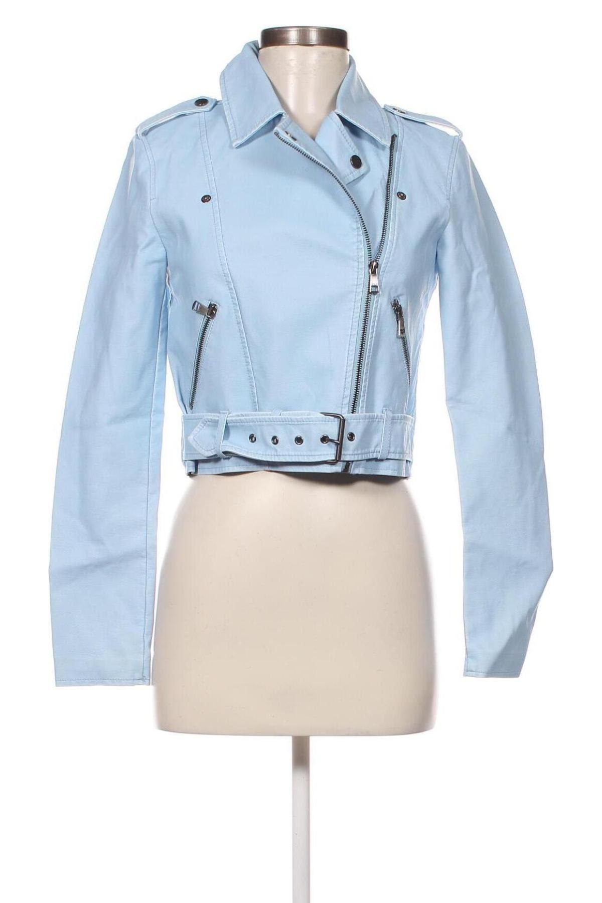 Dámska kožená bunda  ONLY, Veľkosť XS, Farba Modrá, Cena  25,36 €