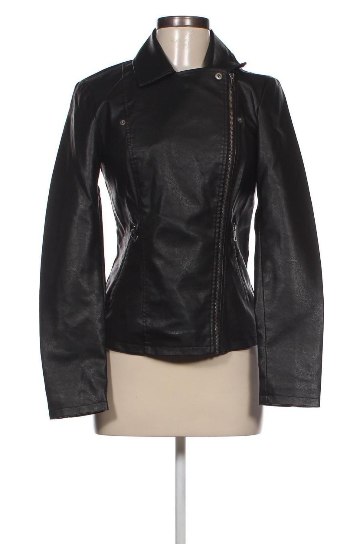 Γυναικείο δερμάτινο μπουφάν ONLY, Μέγεθος XS, Χρώμα Μαύρο, Τιμή 42,27 €