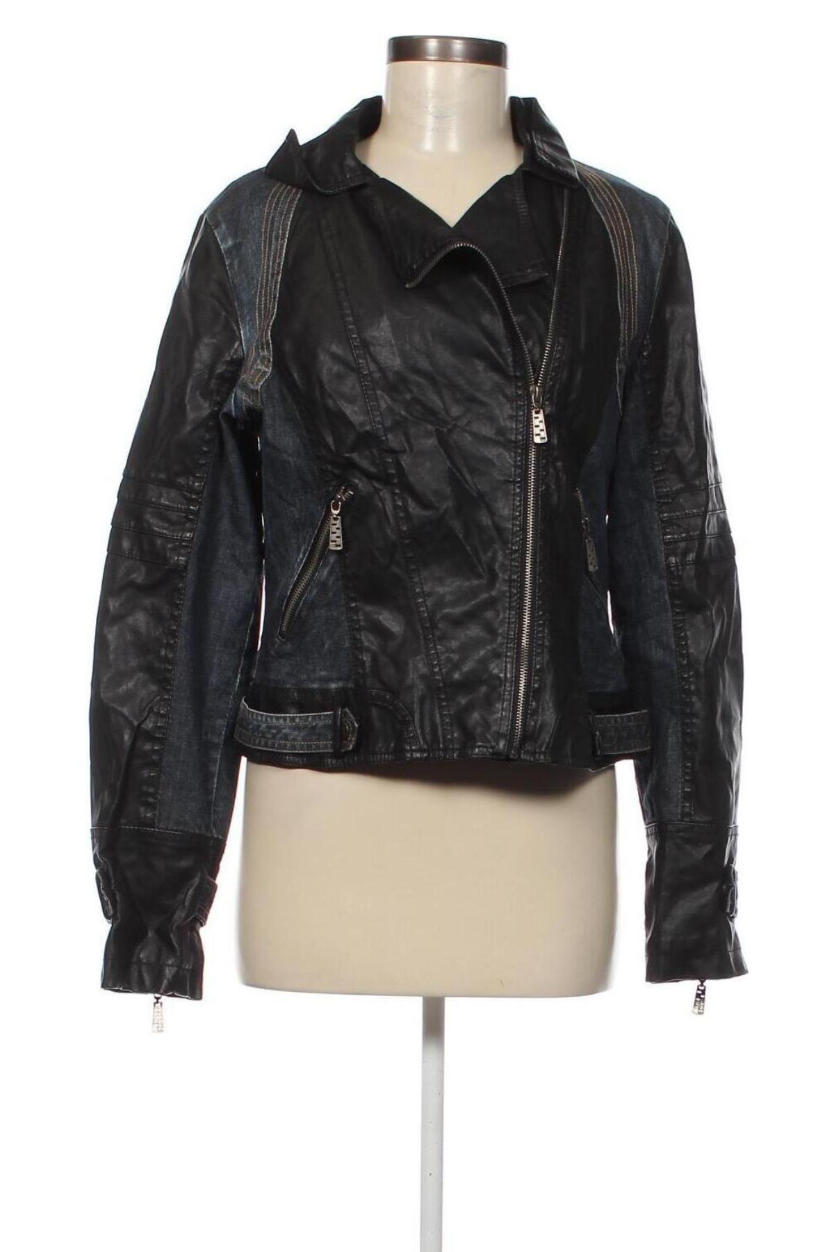 Dámska kožená bunda  Qed London, Veľkosť L, Farba Čierna, Cena  49,16 €