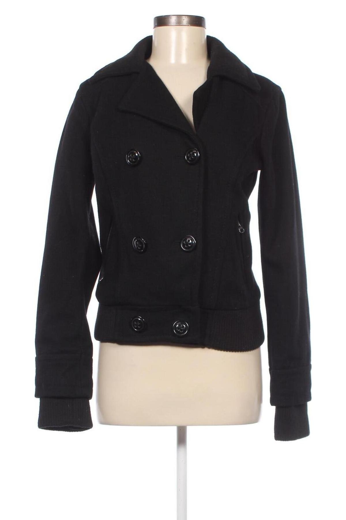 Γυναικείο παλτό Bershka, Μέγεθος L, Χρώμα Μαύρο, Τιμή 9,85 €