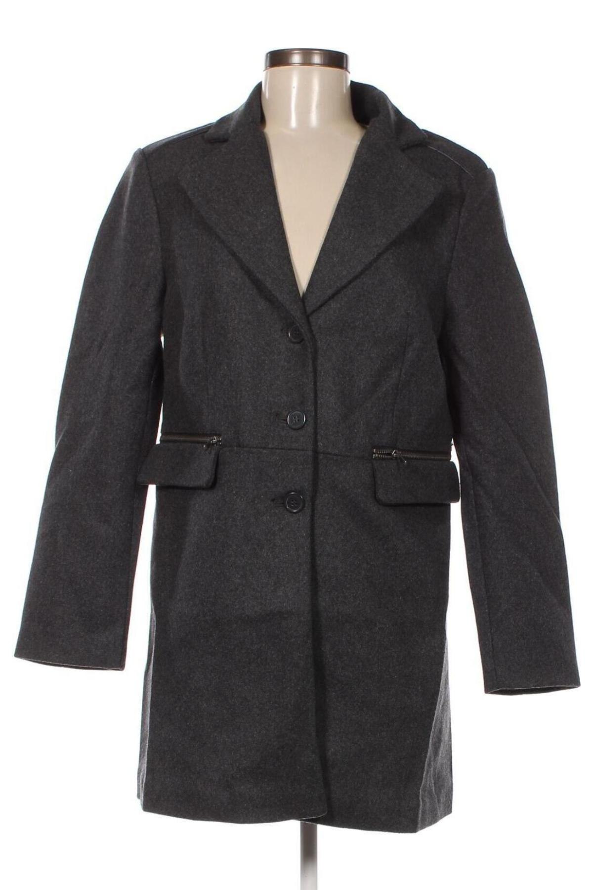 Γυναικείο παλτό Bruno Banani, Μέγεθος L, Χρώμα Γκρί, Τιμή 16,41 €