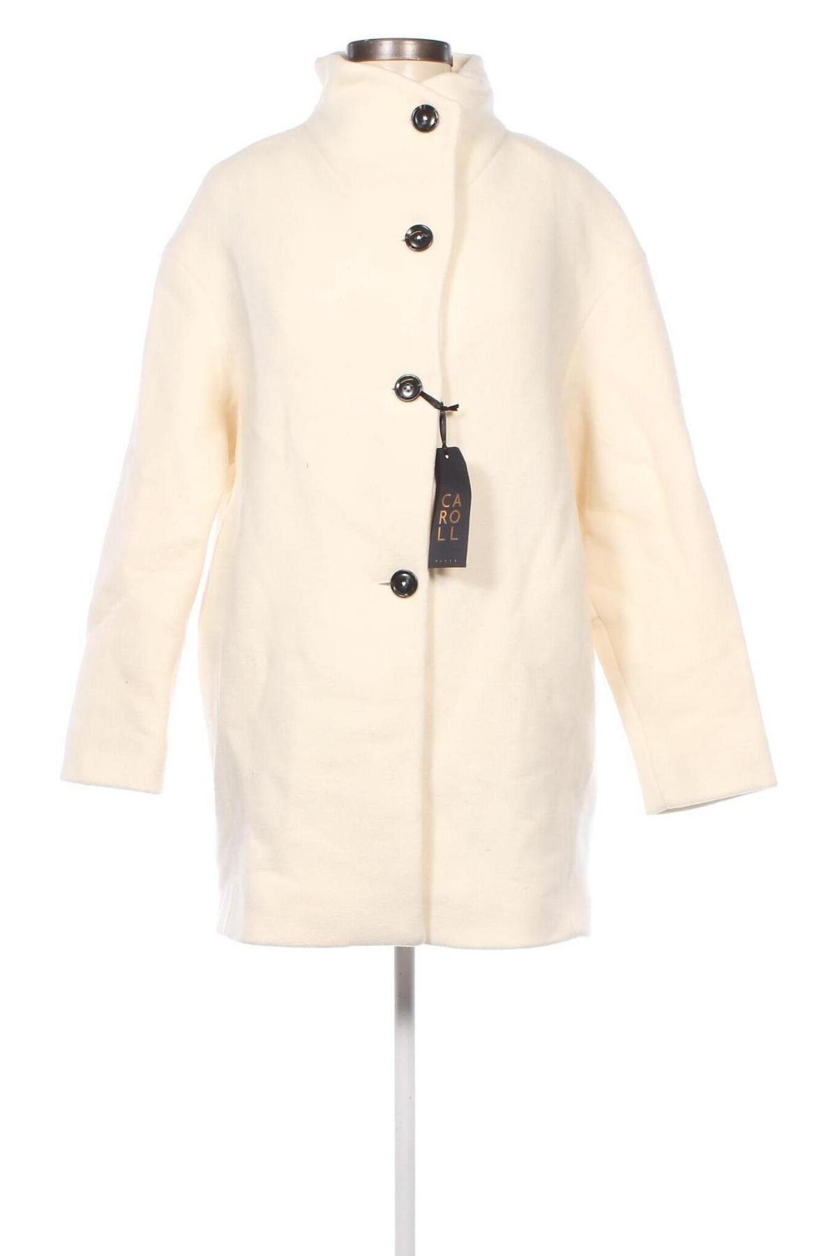 Γυναικείο παλτό Caroll, Μέγεθος M, Χρώμα Εκρού, Τιμή 81,00 €