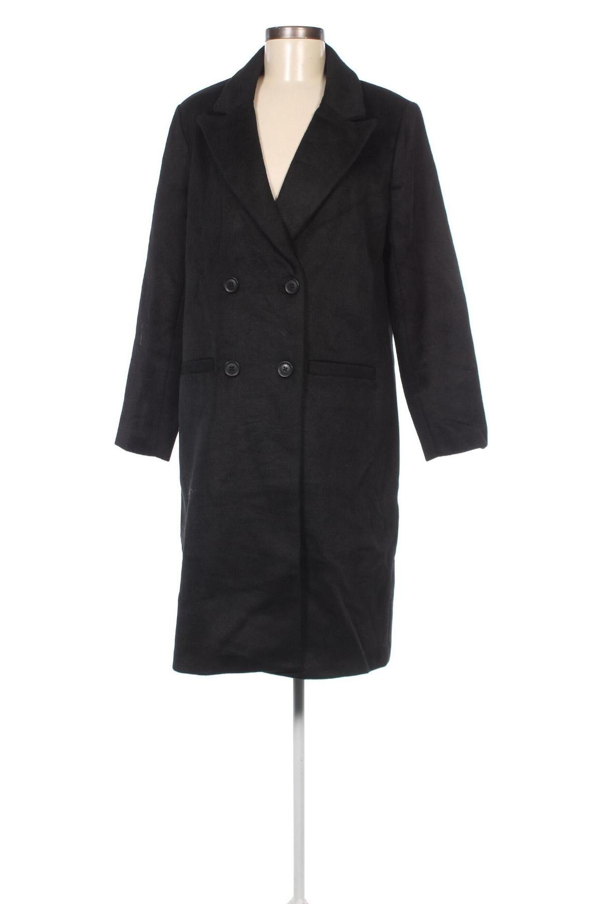 Γυναικείο παλτό Object, Μέγεθος M, Χρώμα Μαύρο, Τιμή 48,53 €