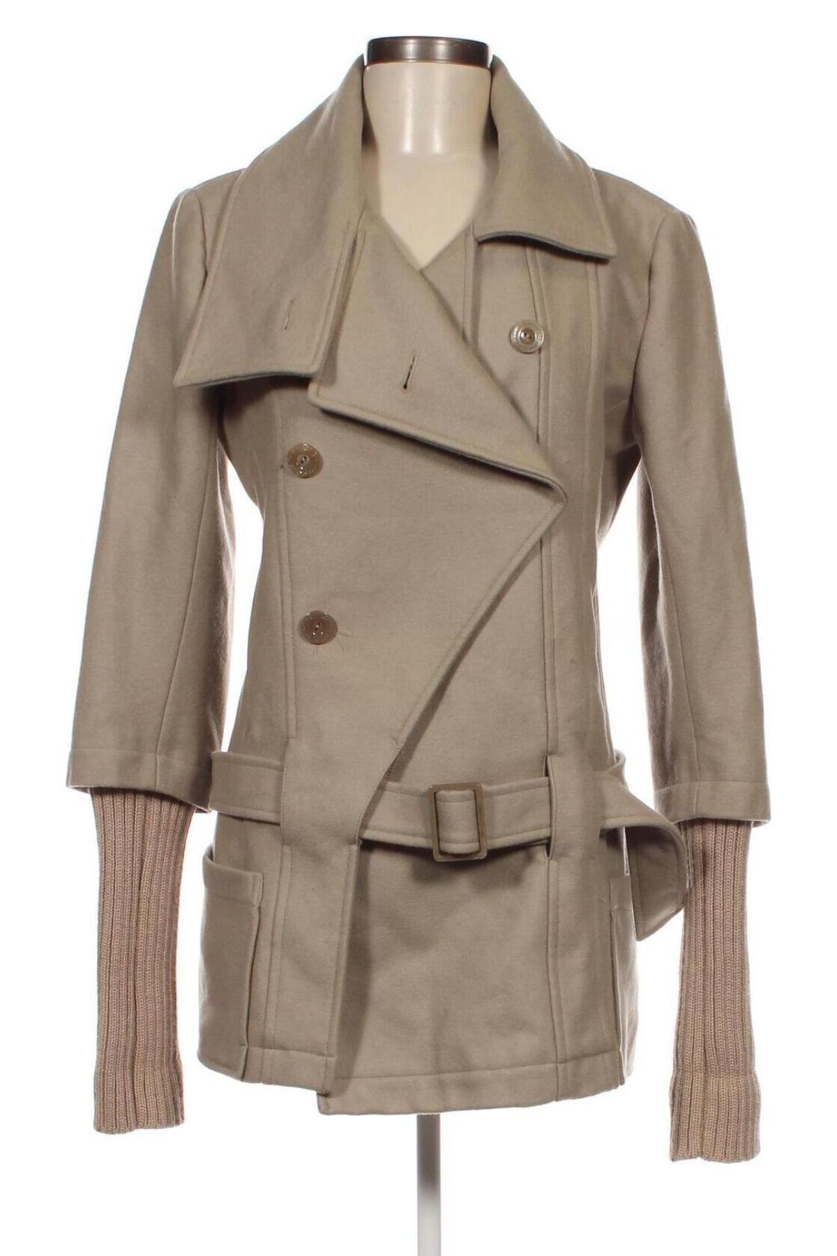 Дамско палто Patrizia Pepe, Размер L, Цвят Бежов, Цена 188,10 лв.