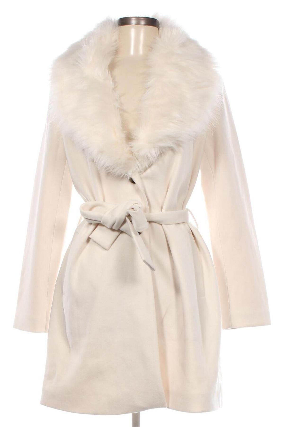 Γυναικείο παλτό VILA, Μέγεθος M, Χρώμα Εκρού, Τιμή 56,19 €