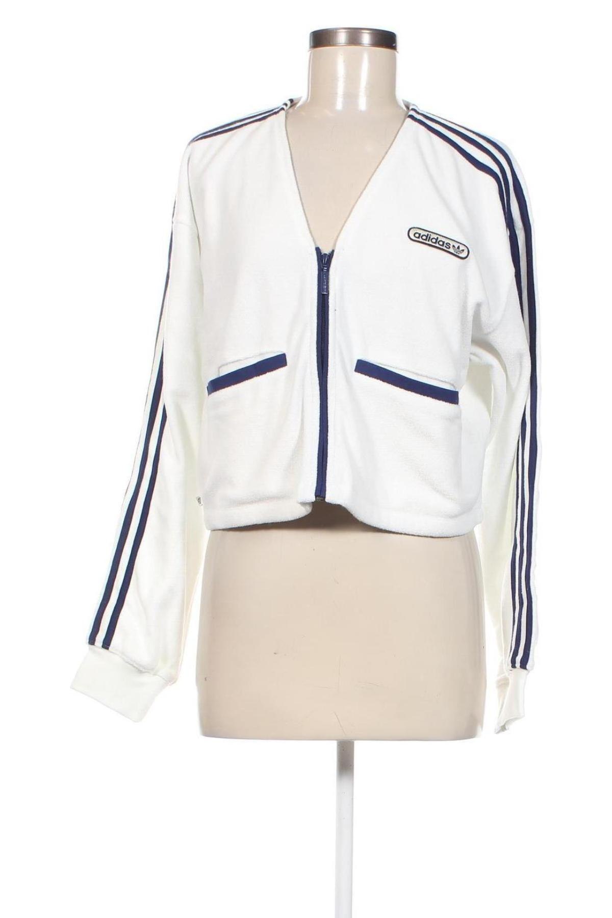 Γυναικεία αθλητική ζακέτα Adidas Originals, Μέγεθος XS, Χρώμα Λευκό, Τιμή 31,55 €