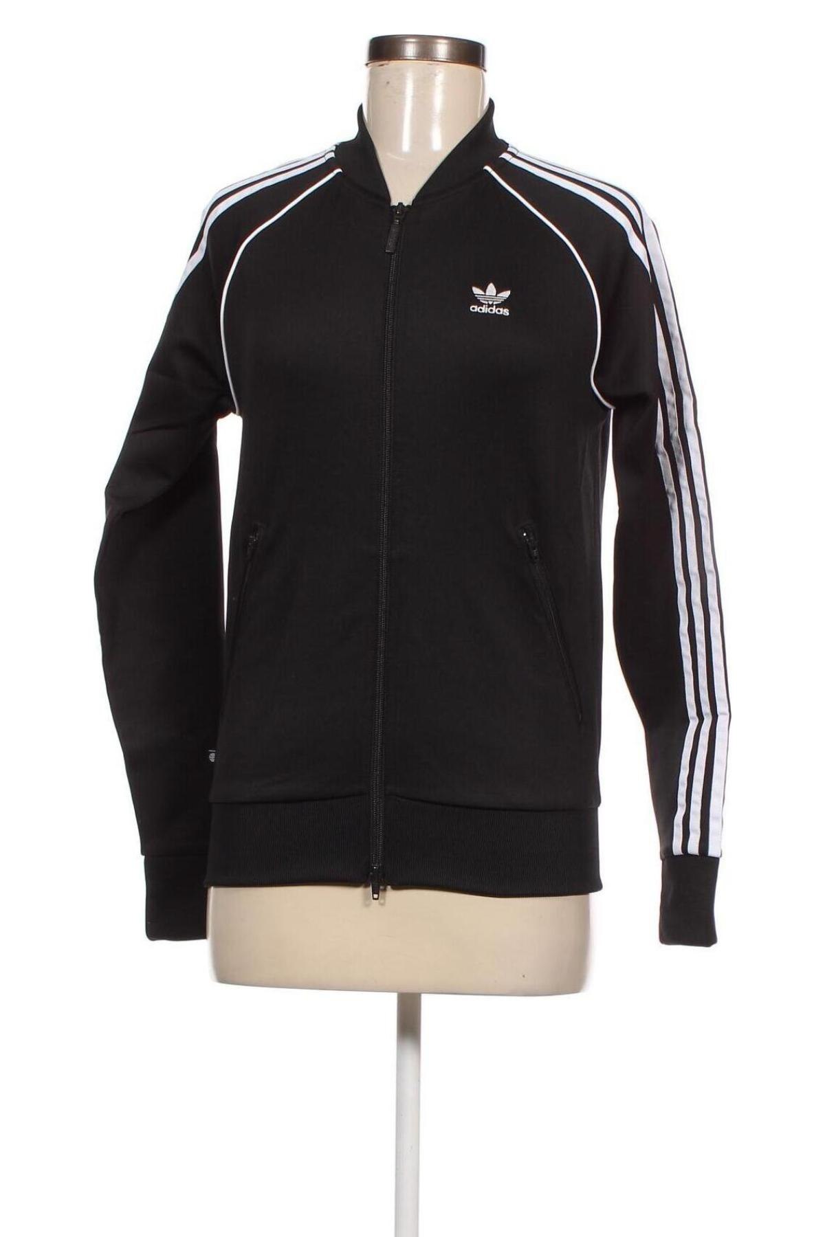 Дамско спортно горнище Adidas Originals, Размер XXS, Цвят Черен, Цена 24,48 лв.