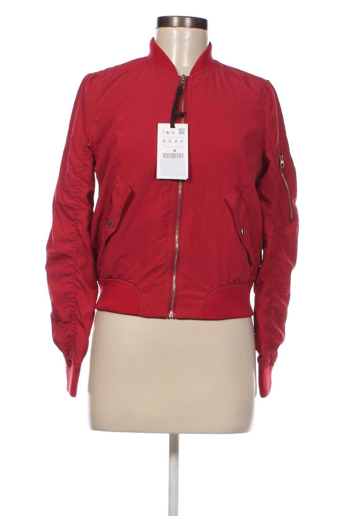 Γυναικείο μπουφάν Pull&Bear, Μέγεθος M, Χρώμα Κόκκινο, Τιμή 18,26 €