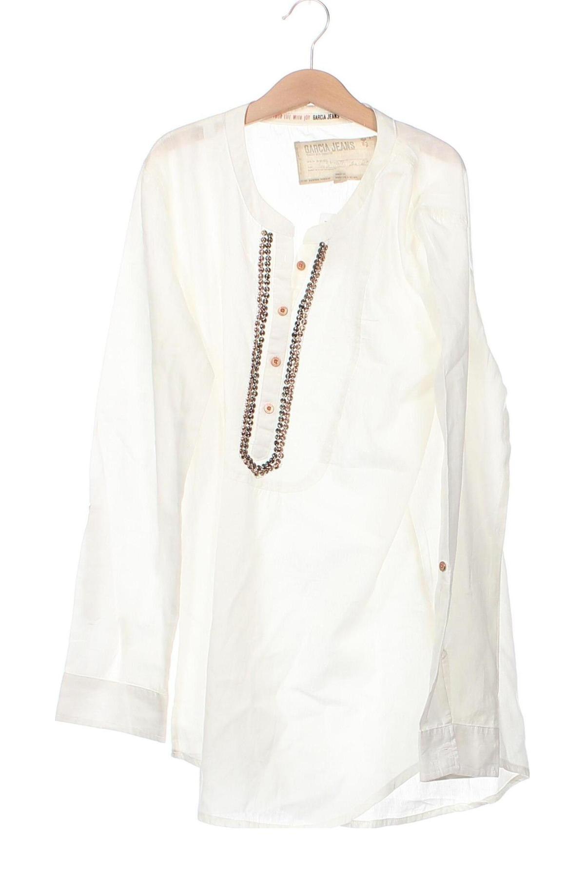 Детска блуза Garcia Jeans, Размер 15-18y/ 170-176 см, Цвят Бял, Цена 24,00 лв.