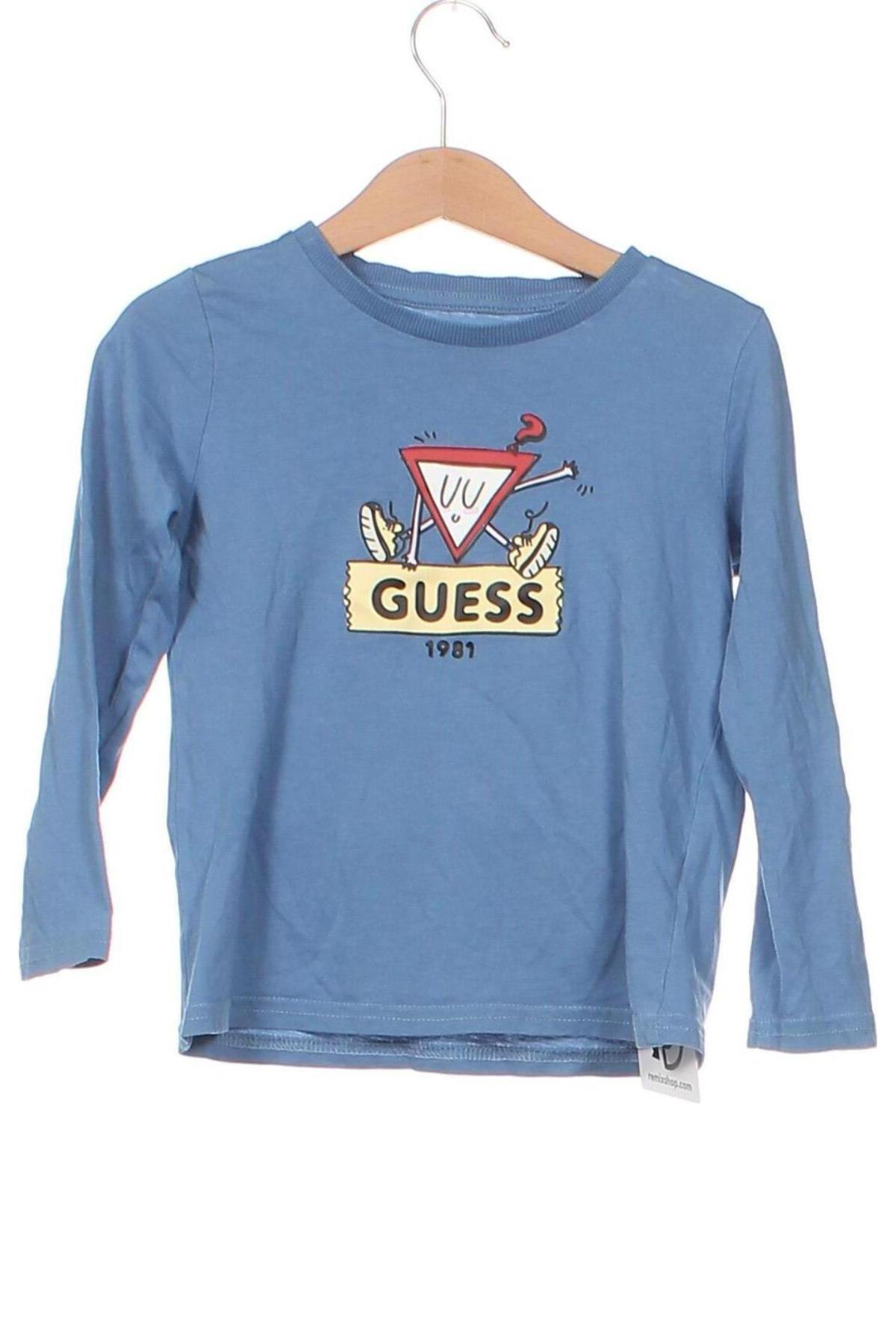 Bluză pentru copii Guess, Mărime 3-4y/ 104-110 cm, Culoare Albastru, Preț 108,10 Lei
