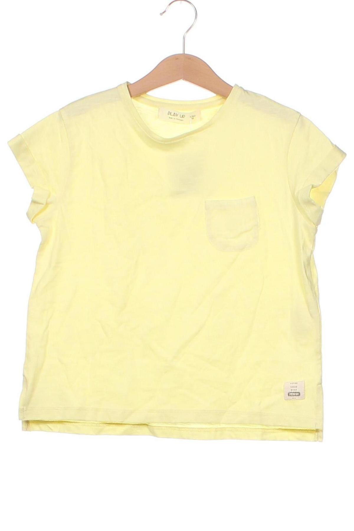 Kinder Shirt Play Up, Größe 5-6y/ 116-122 cm, Farbe Gelb, Preis 2,47 €