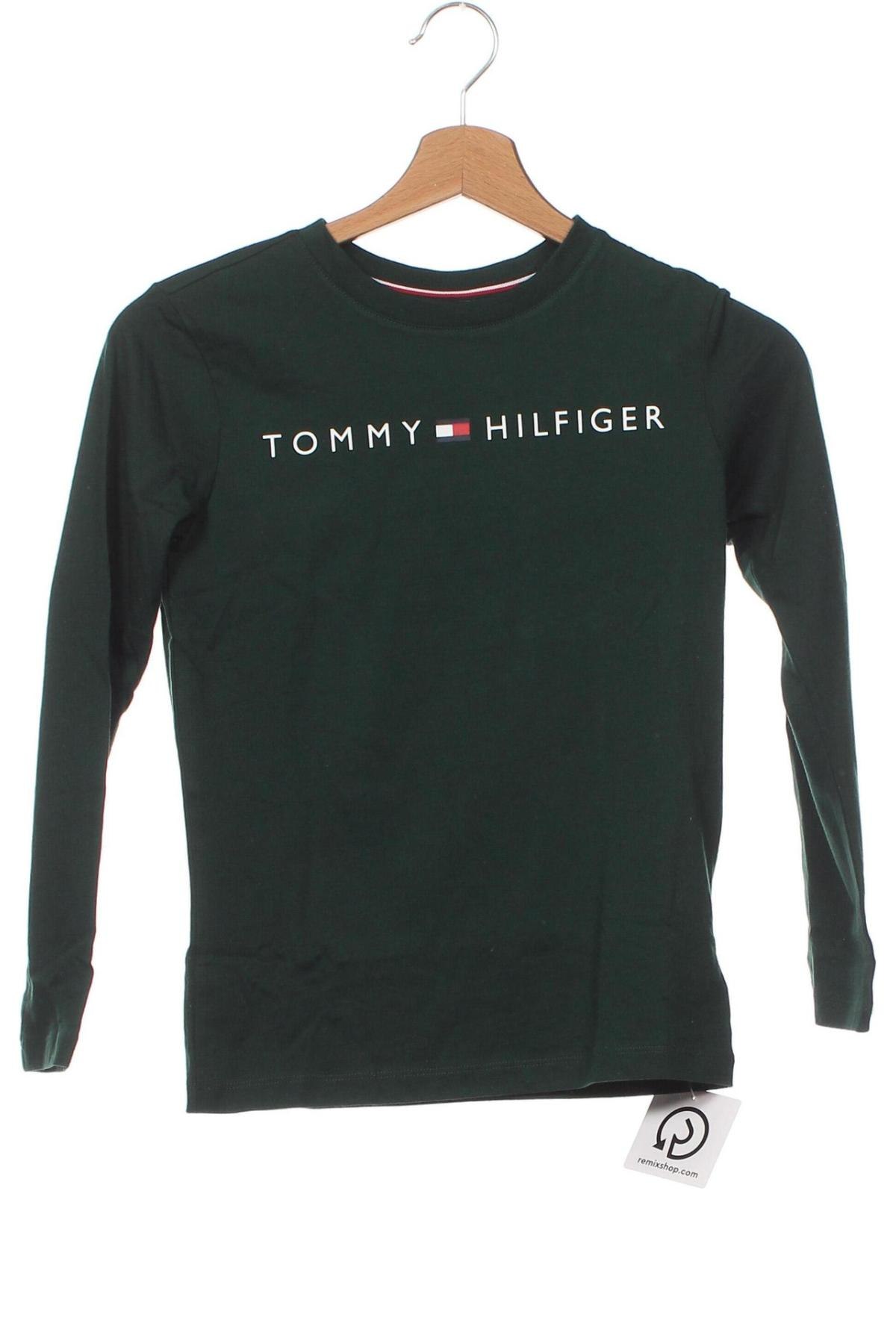 Παιδική μπλούζα Tommy Hilfiger, Μέγεθος 7-8y/ 128-134 εκ., Χρώμα Πράσινο, Τιμή 25,05 €