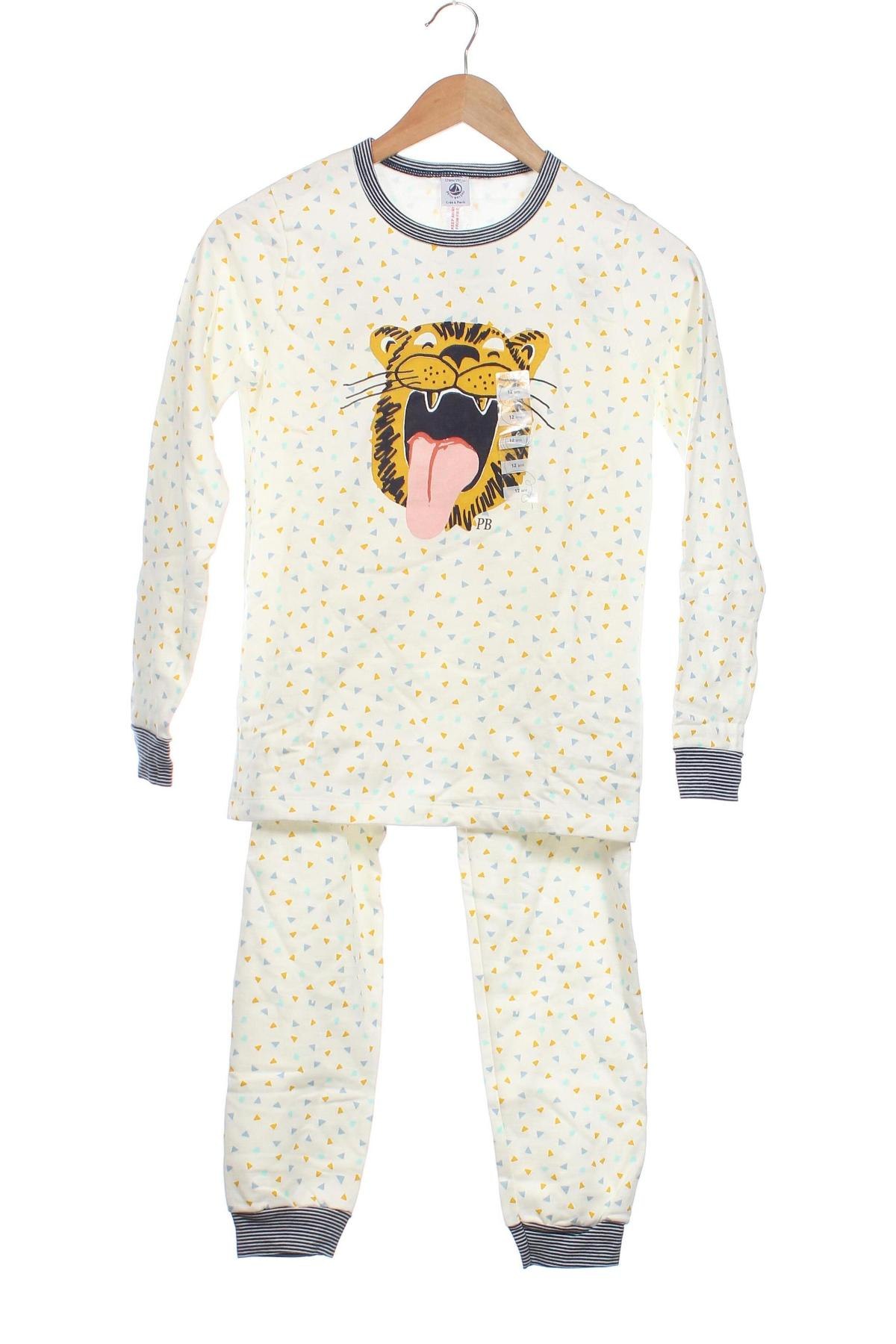 Kinder Pyjama  Petit Bateau, Größe 11-12y/ 152-158 cm, Farbe Weiß, Preis € 40,72