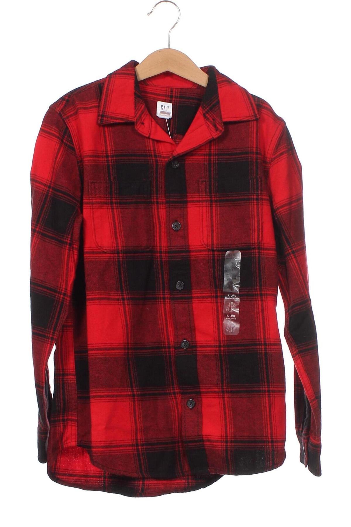 Детска риза Gap, Размер 9-10y/ 140-146 см, Цвят Червен, Цена 17,39 лв.