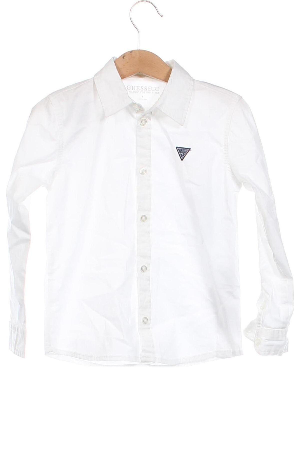 Детска риза Guess, Размер 4-5y/ 110-116 см, Цвят Бял, Цена 89,00 лв.