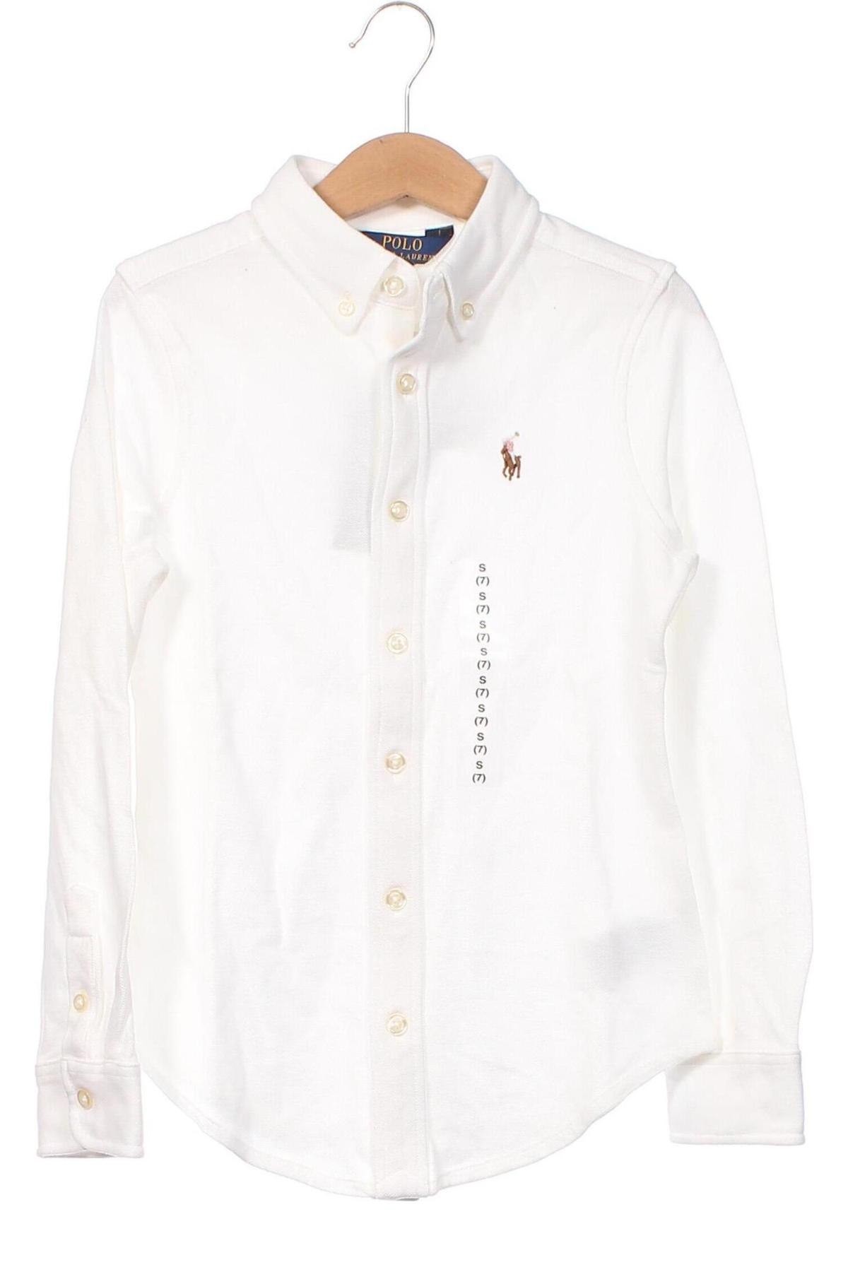 Dziecięca koszula Polo By Ralph Lauren, Rozmiar 7-8y/ 128-134 cm, Kolor Biały, Cena 403,02 zł