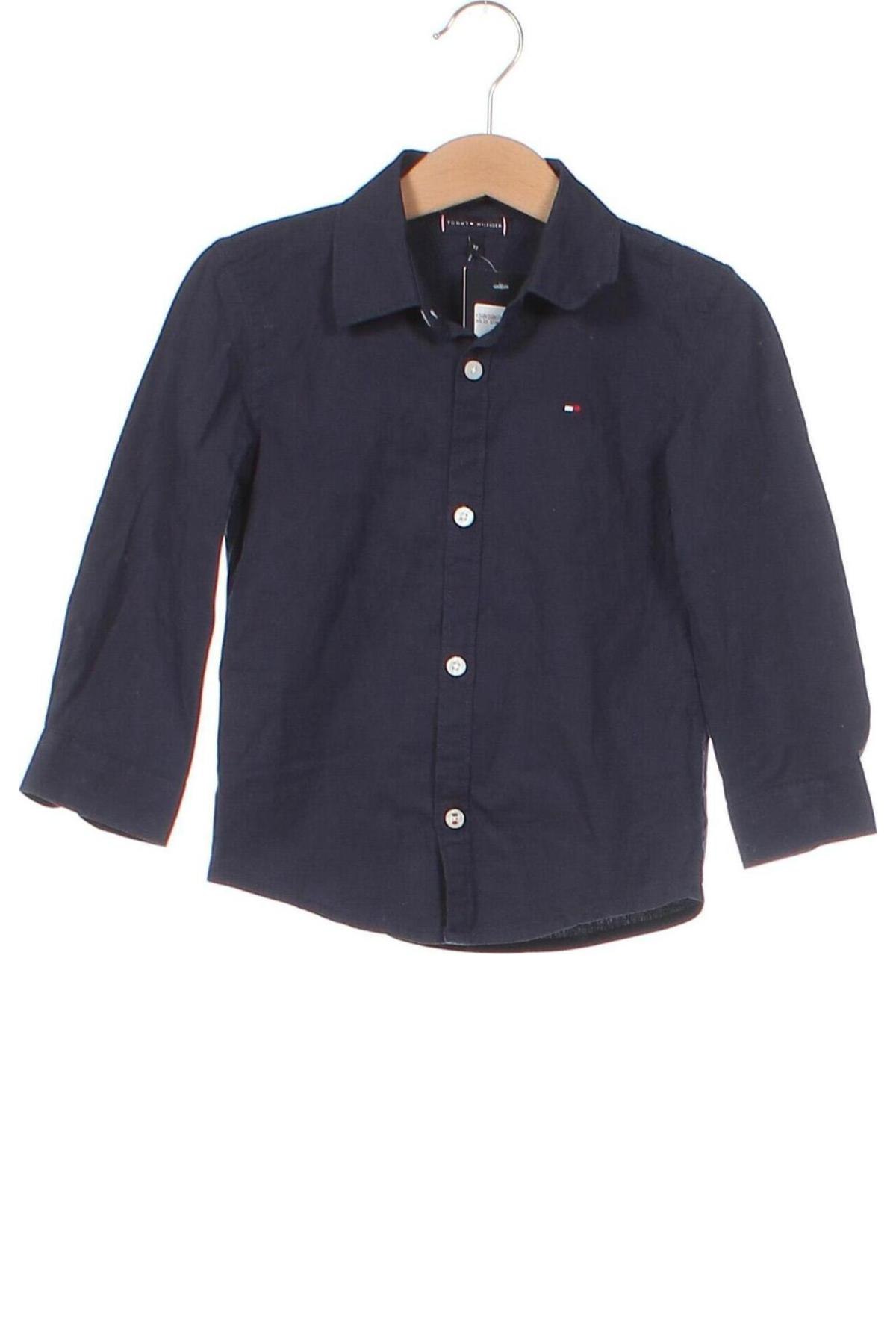 Παιδικό πουκάμισο Tommy Hilfiger, Μέγεθος 18-24m/ 86-98 εκ., Χρώμα Μπλέ, Τιμή 57,53 €