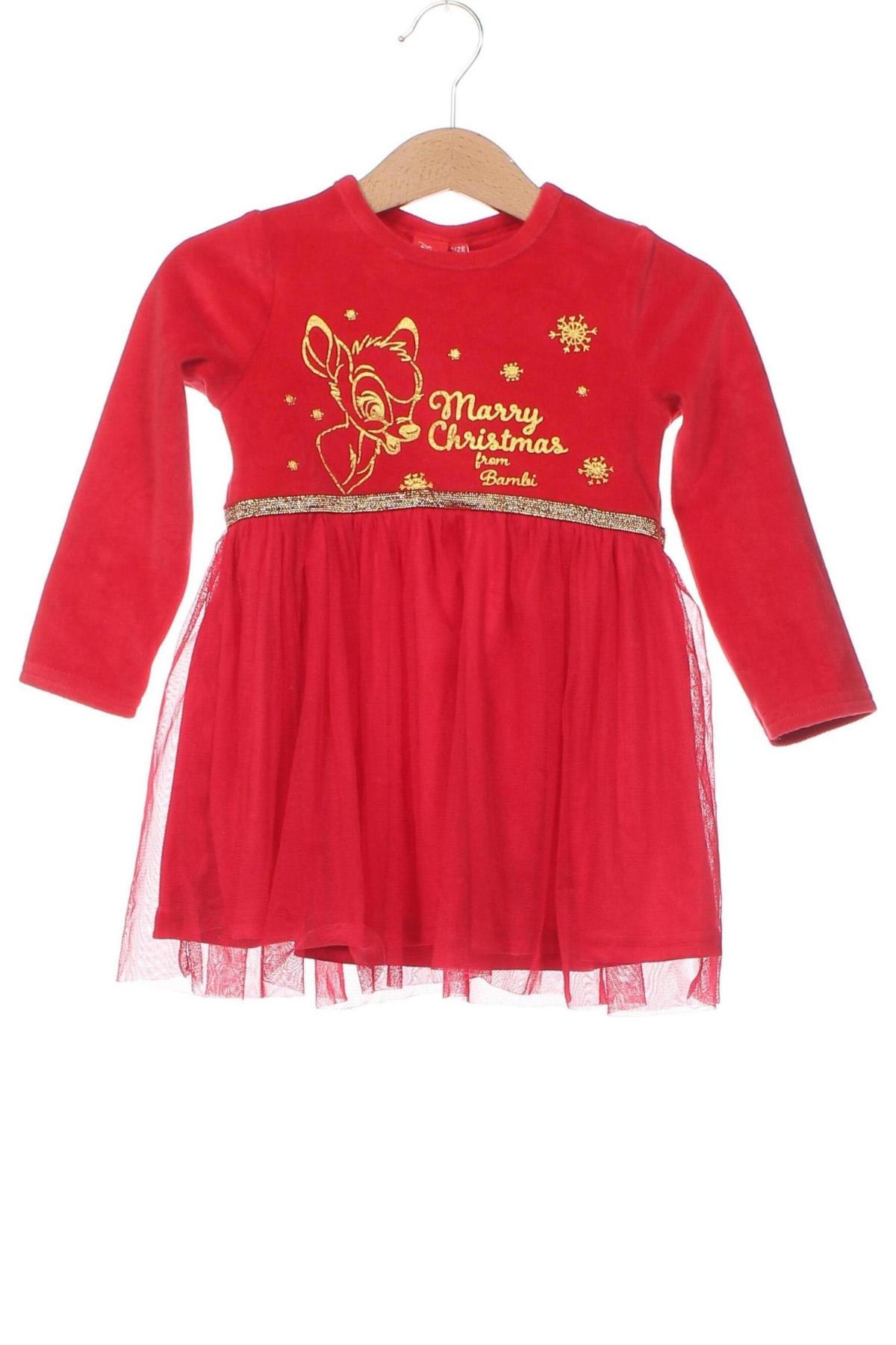 Kinderkleid Disney, Größe 12-18m/ 80-86 cm, Farbe Rot, Preis 5,90 €