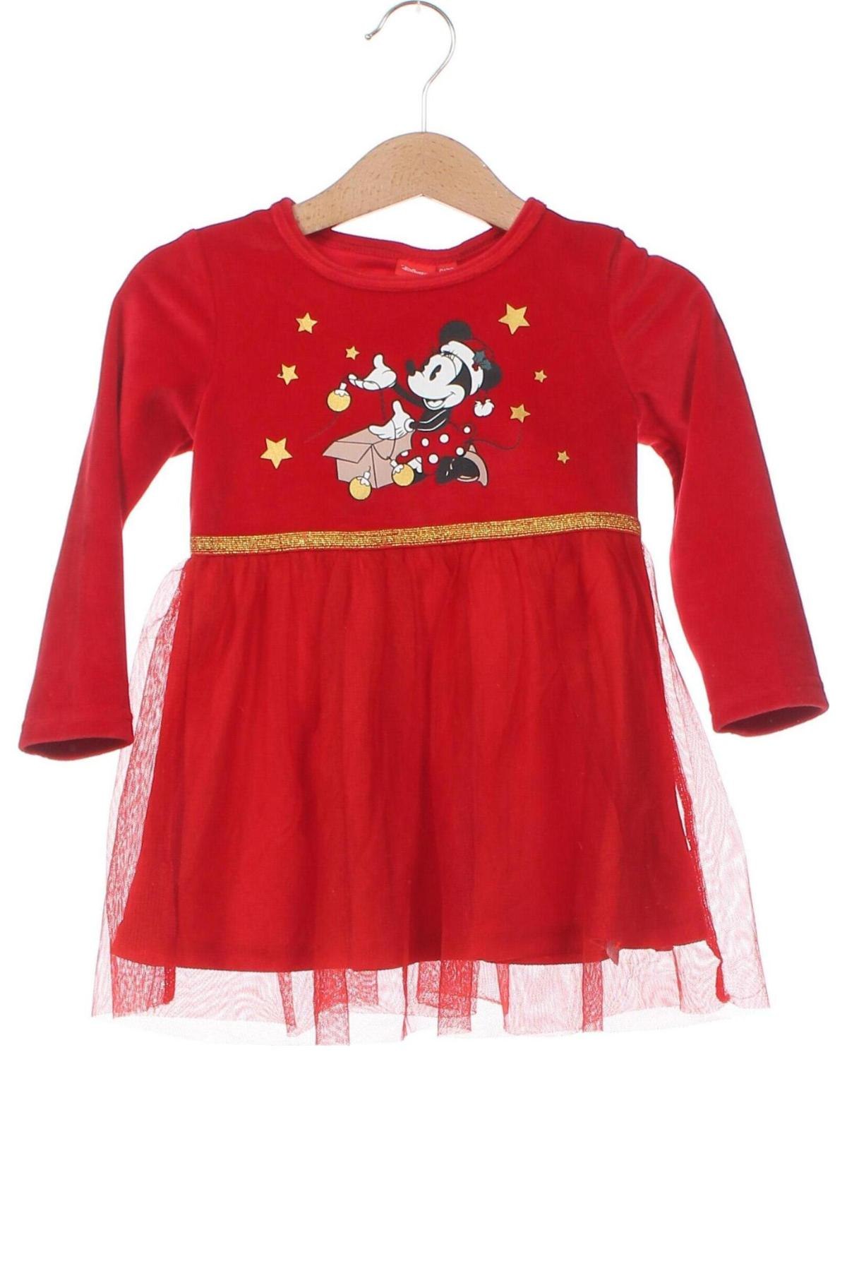 Dziecięca sukienka Disney, Rozmiar 9-12m/ 74-80 cm, Kolor Czerwony, Cena 20,73 zł