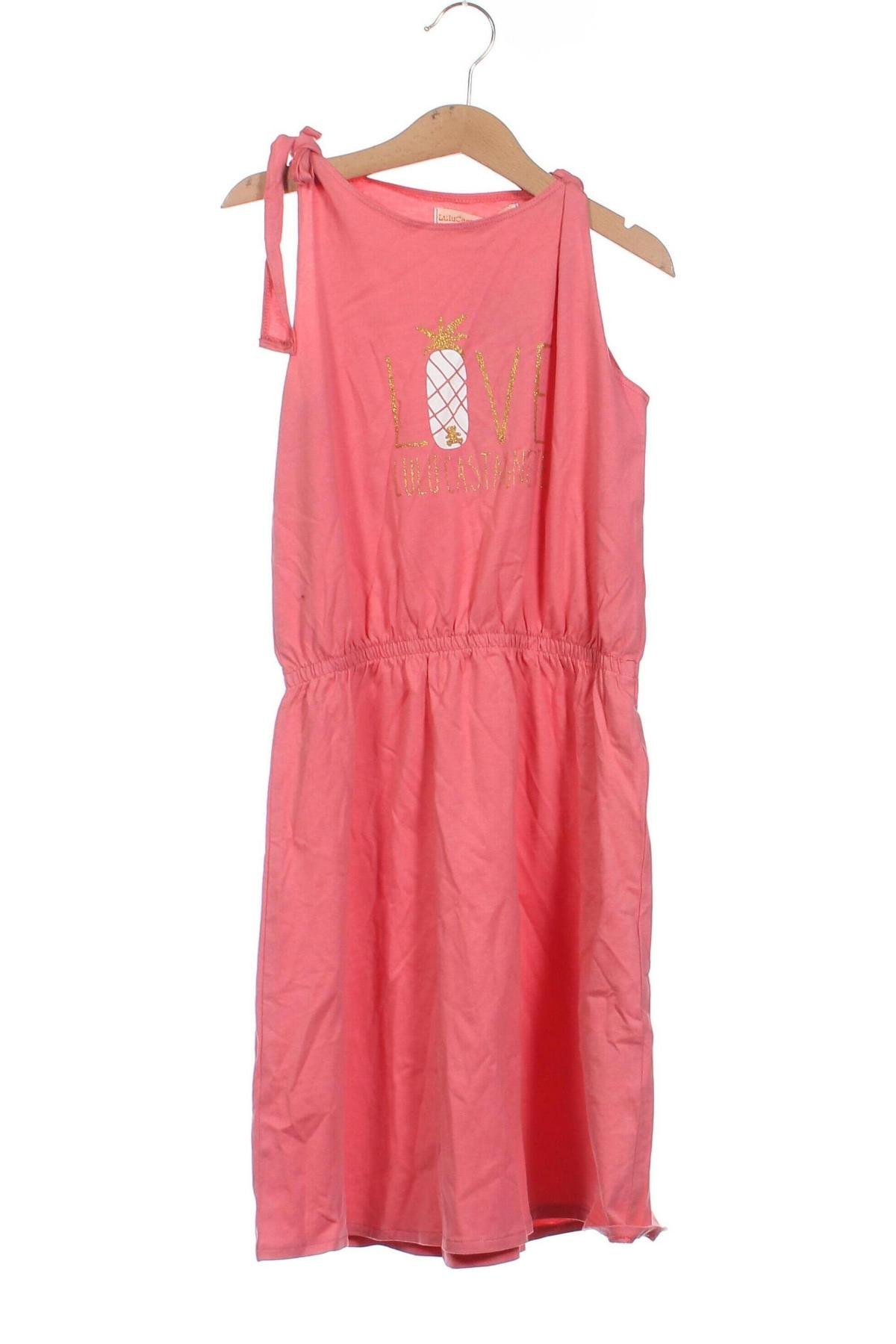 Детска рокля LuluCastagnette, Размер 7-8y/ 128-134 см, Цвят Розов, Цена 25,20 лв.