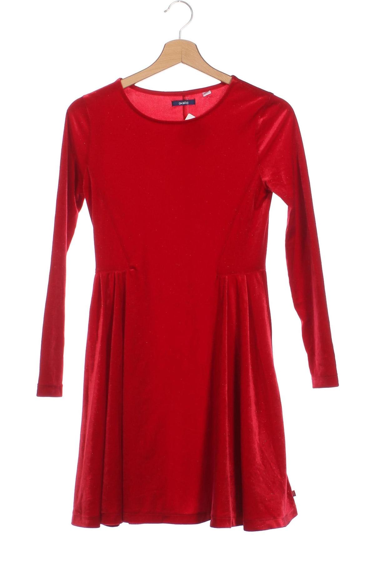 Kinderkleid Okaidi, Größe 12-13y/ 158-164 cm, Farbe Rot, Preis 23,71 €