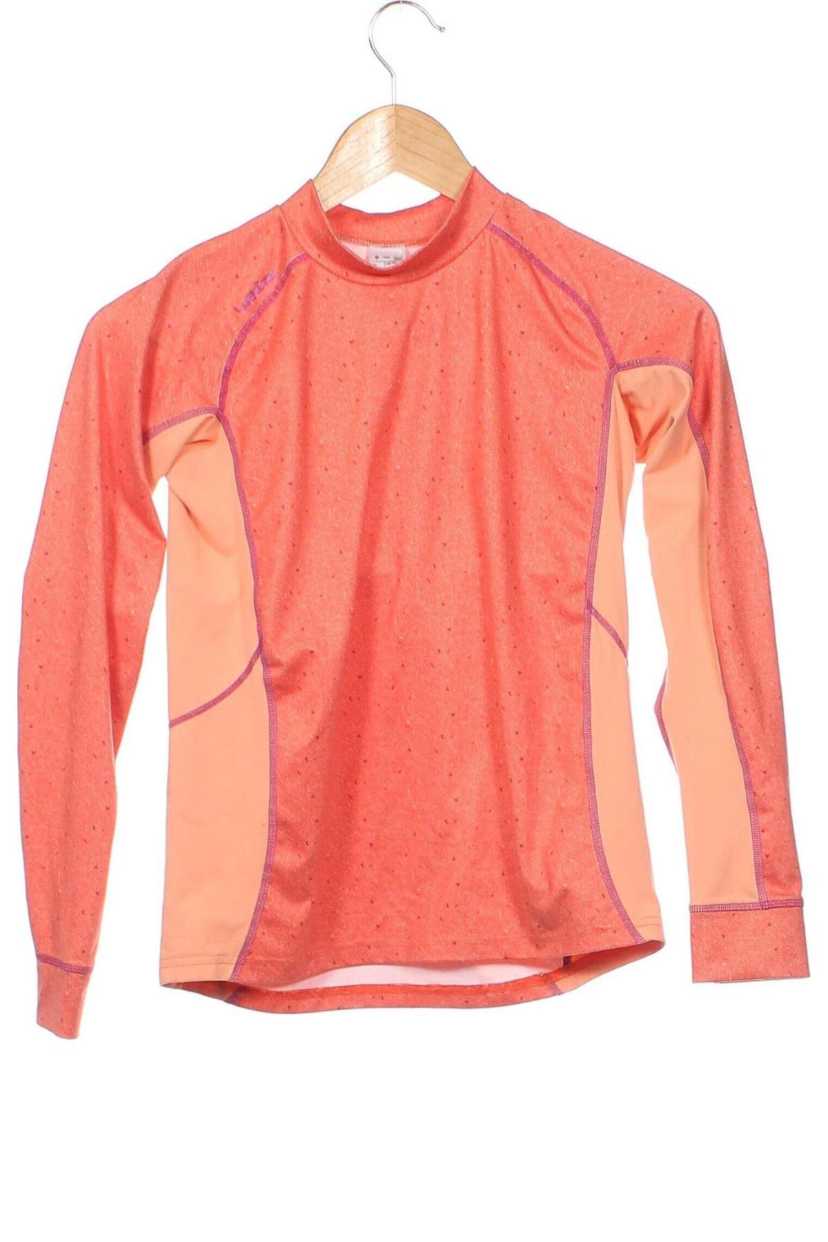 Детска спортна блуза Decathlon, Размер 11-12y/ 152-158 см, Цвят Оранжев, Цена 4,60 лв.