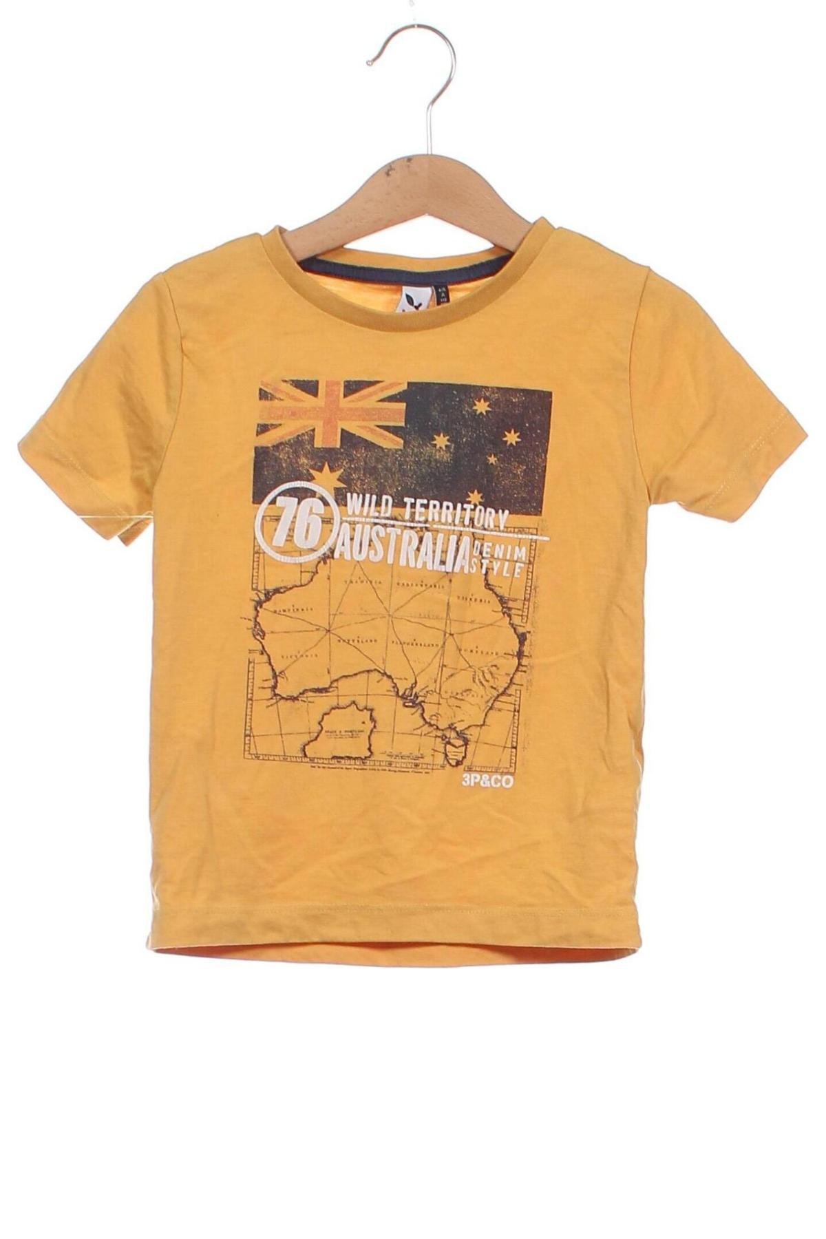 Kinder T-Shirt 3 Pommes, Größe 4-5y/ 110-116 cm, Farbe Gelb, Preis € 9,16