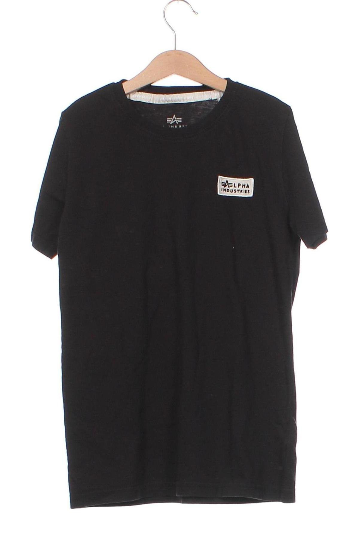 Kinder T-Shirt Alpha Industries, Größe 11-12y/ 152-158 cm, Farbe Schwarz, Preis 14,60 €